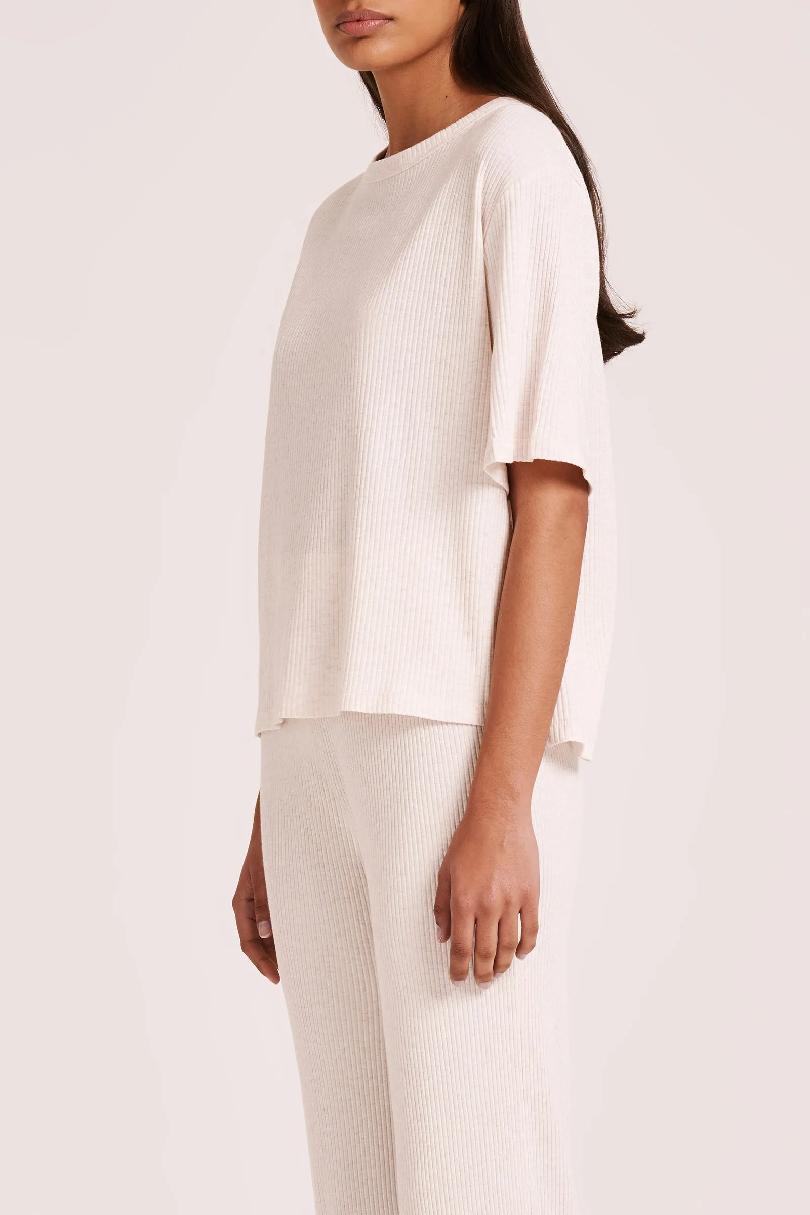 LOUNGE RIBBED TEE sold by Nude Lucy product image thumbnail 3