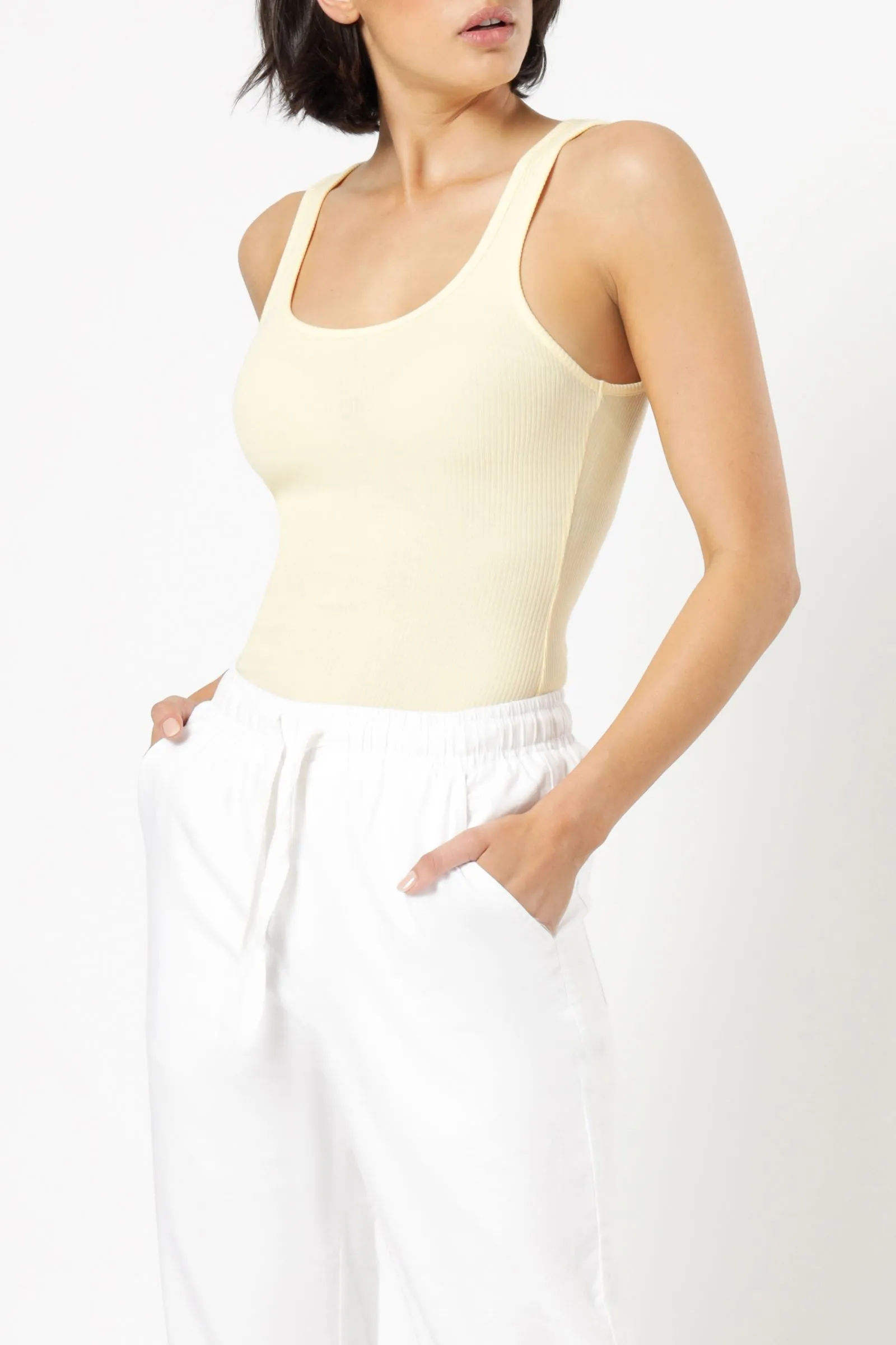 MAYA LONG LINE RIB TANK sold by Nude Lucy product image thumbnail 2