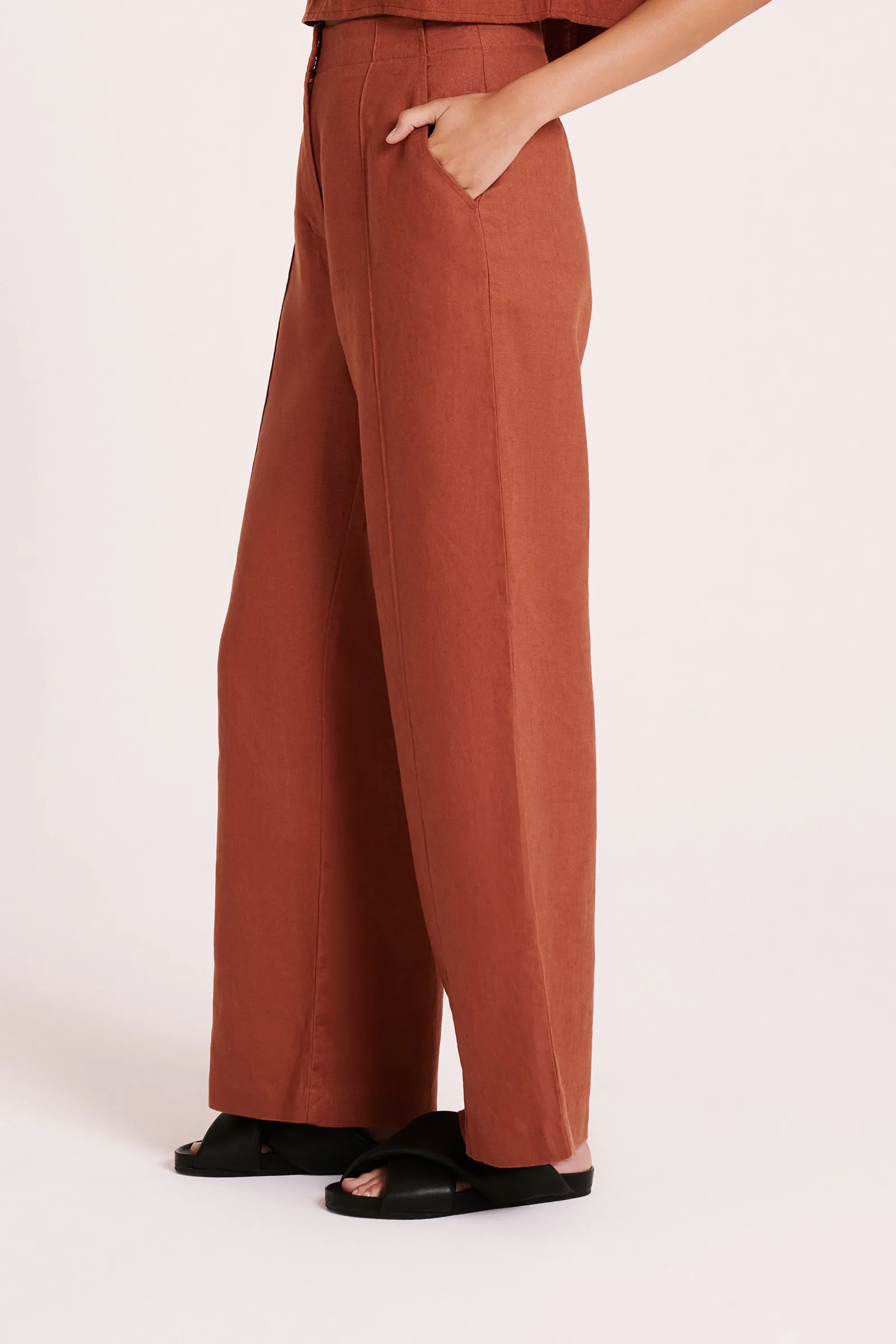 AMANI TAILORED LINEN PANT sold by Nude Lucy product image thumbnail 3