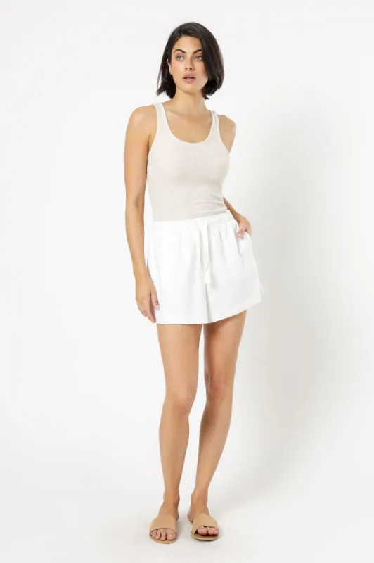 MAYA LONG LINE RIB TANK sold by Nude Lucy