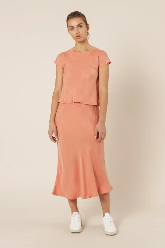 REESE CUPRO MIDI SKIRT sold by Nude Lucy