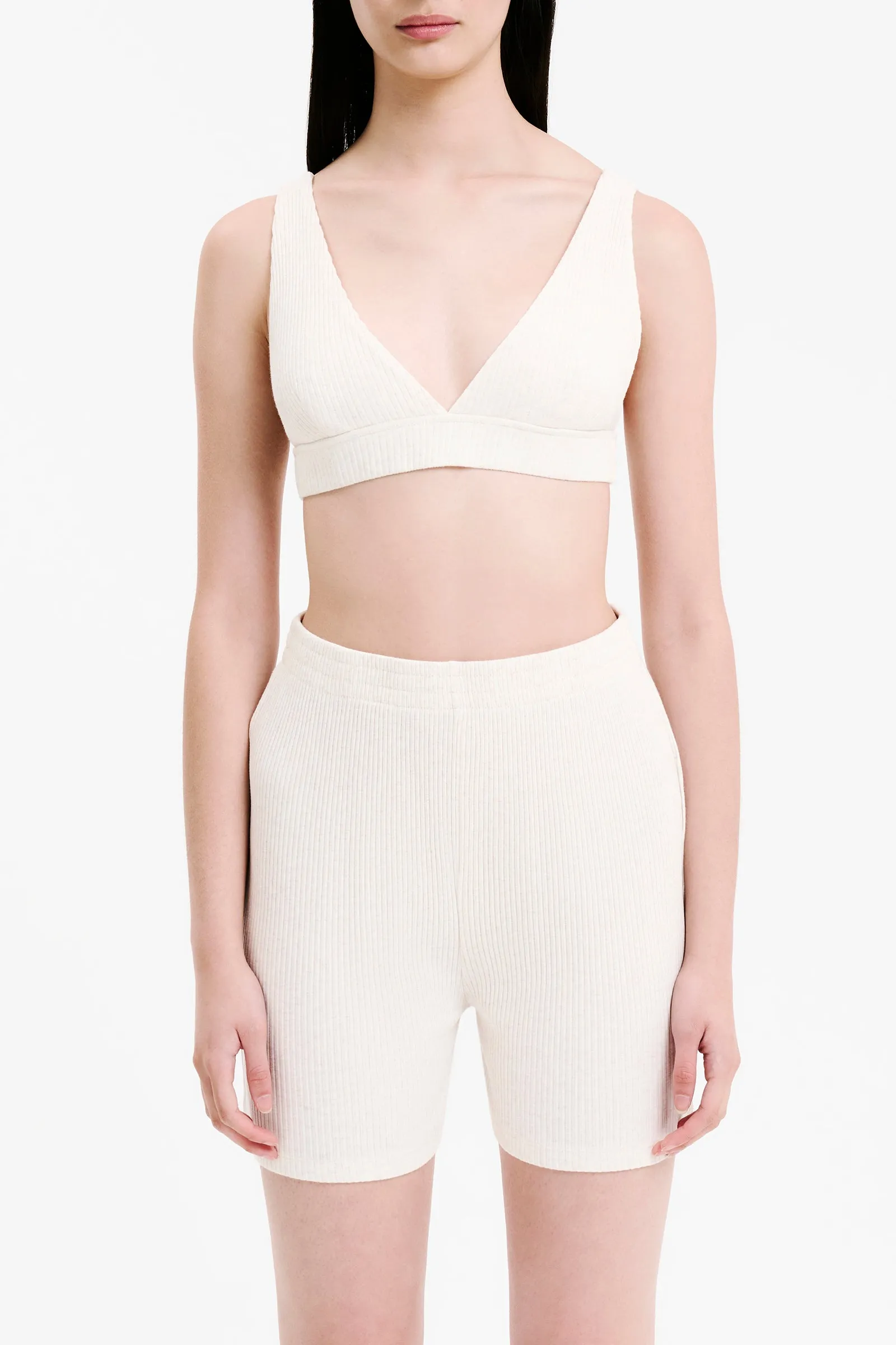 LOUNGE RIB PLUNGE CROP sold by Nude Lucy product image thumbnail 2