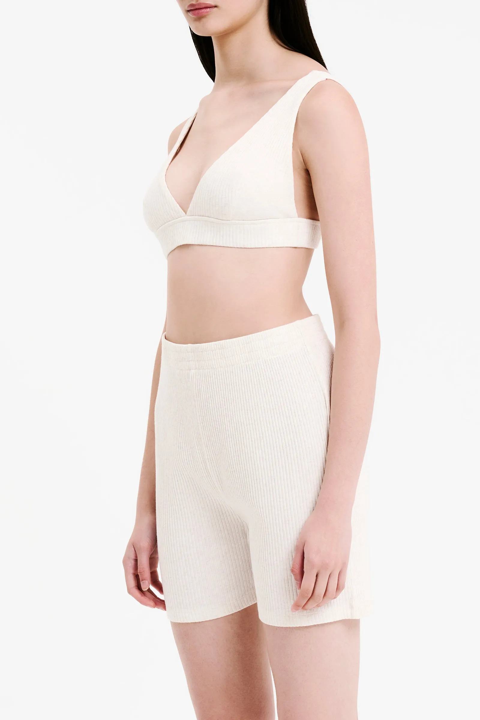 LOUNGE RIB PLUNGE CROP sold by Nude Lucy product image thumbnail 3