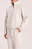 CARTER CLASSIC ZIP FRONT SWEAT sold by Nude Lucy