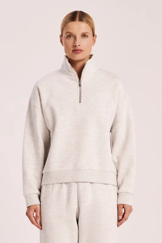 CARTER CLASSIC ZIP FRONT SWEAT sold by Nude Lucy