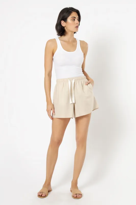 MAYA LONG LINE RIB TANK sold by Nude Lucy