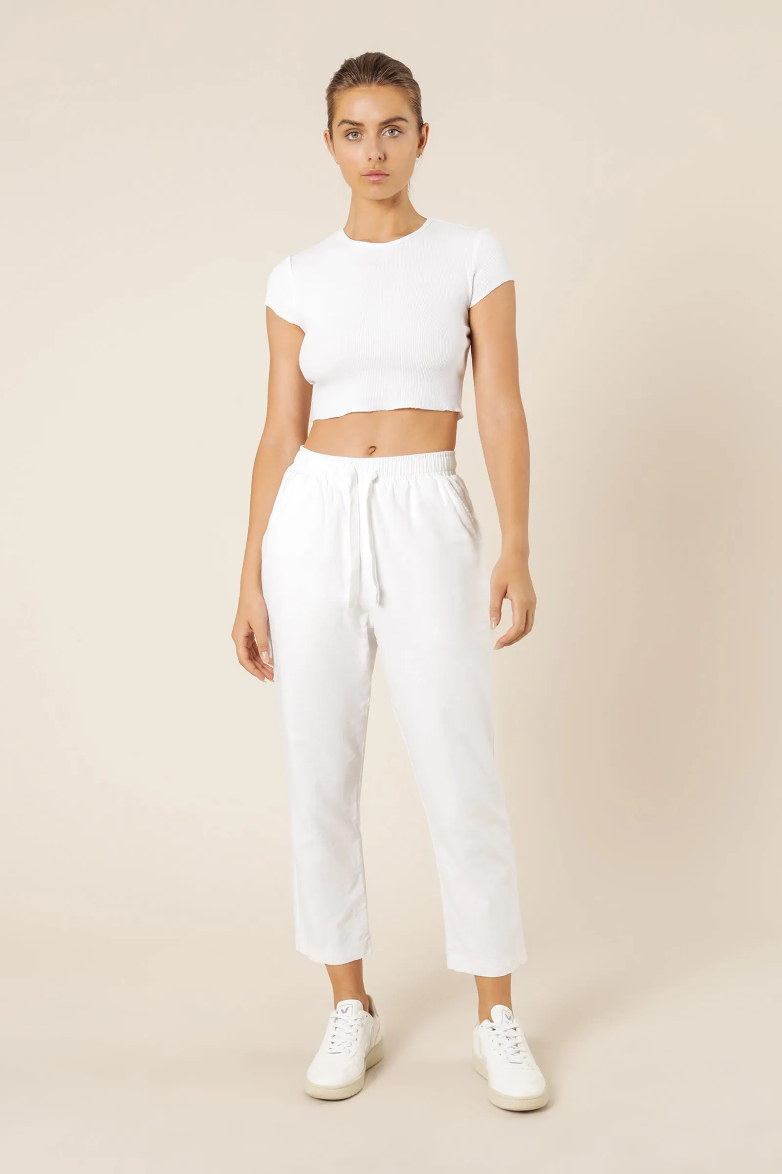 CAMERON BASIC WAFFLE TEE sold by Nude Lucy