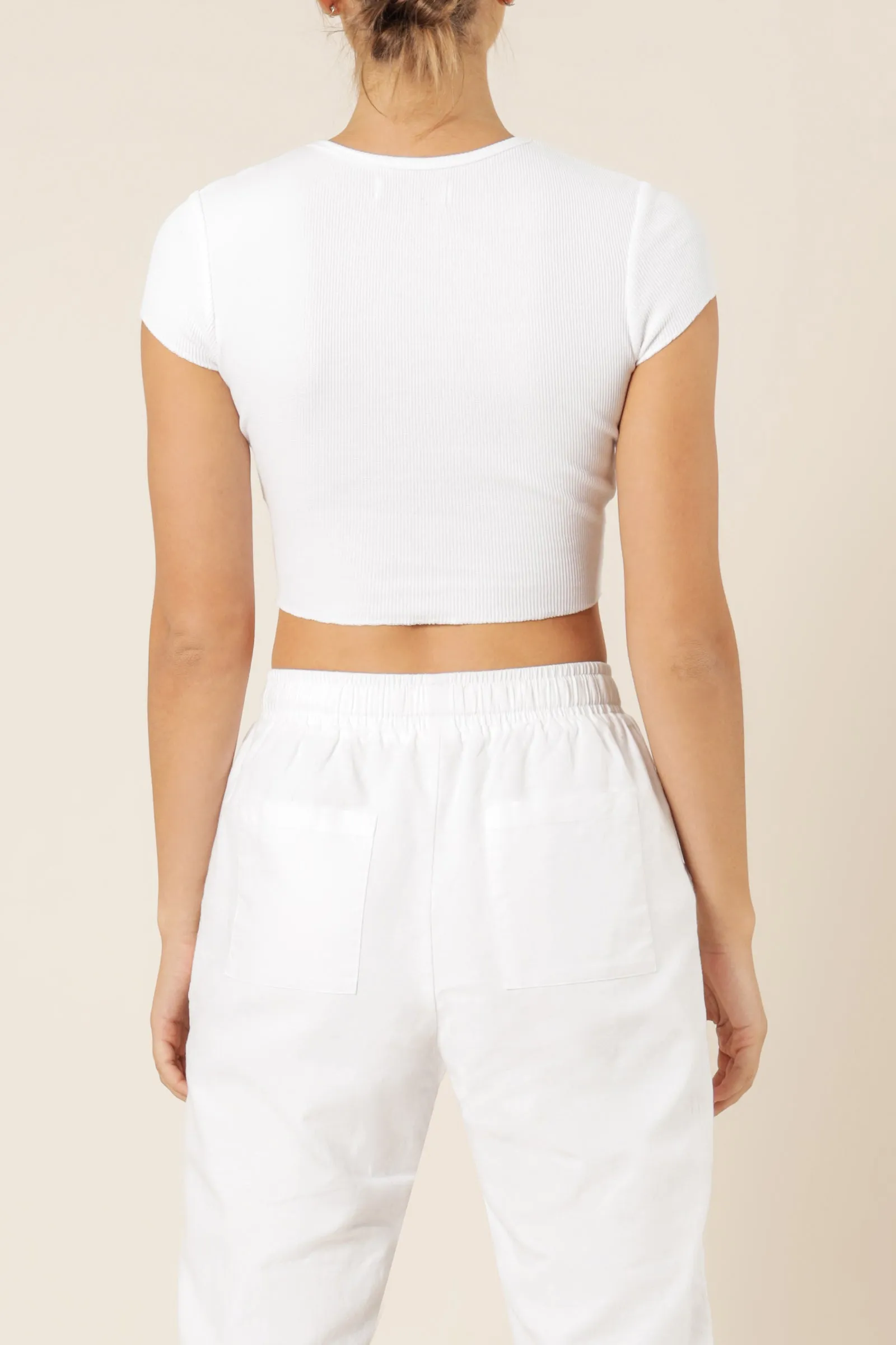 CAMERON BASIC WAFFLE TEE sold by Nude Lucy product image thumbnail 4
