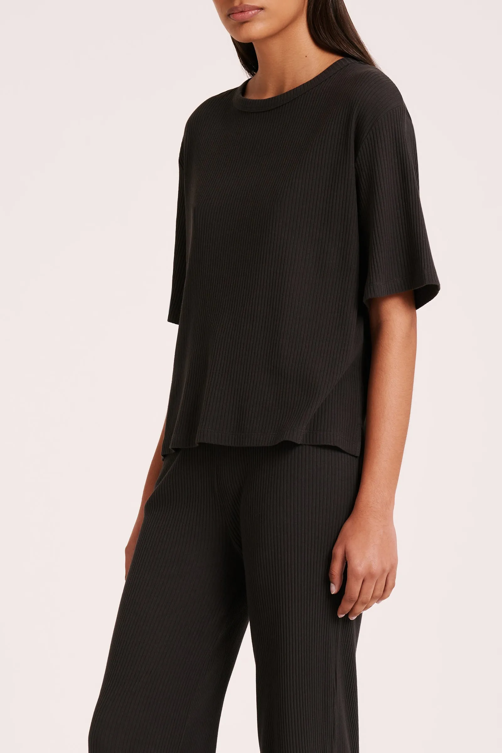 LOUNGE RIBBED TEE sold by Nude Lucy product image thumbnail 4