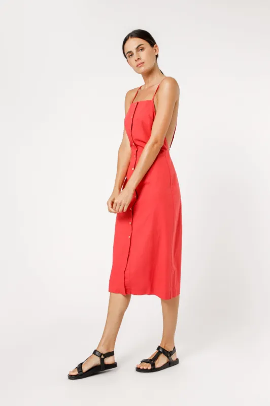 ISLA LINEN MIDI DRESS sold by Nude Lucy