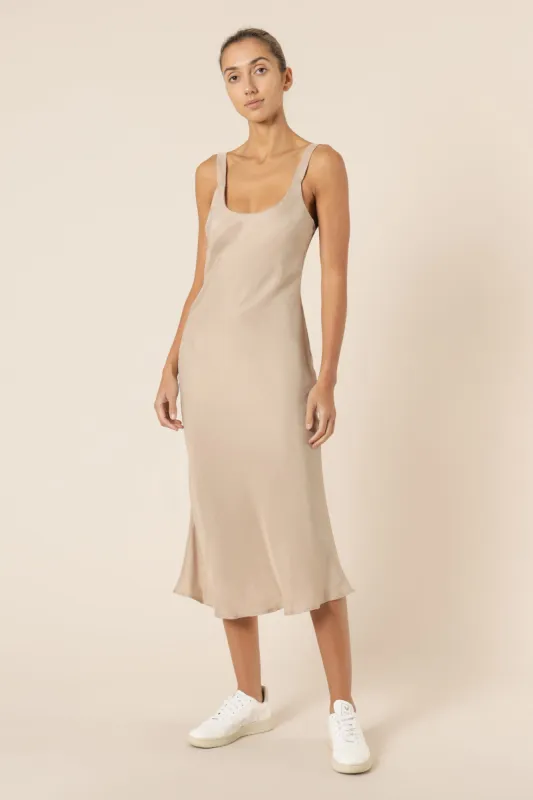 ESME CUPRO SLIP DRESS sold by Nude Lucy