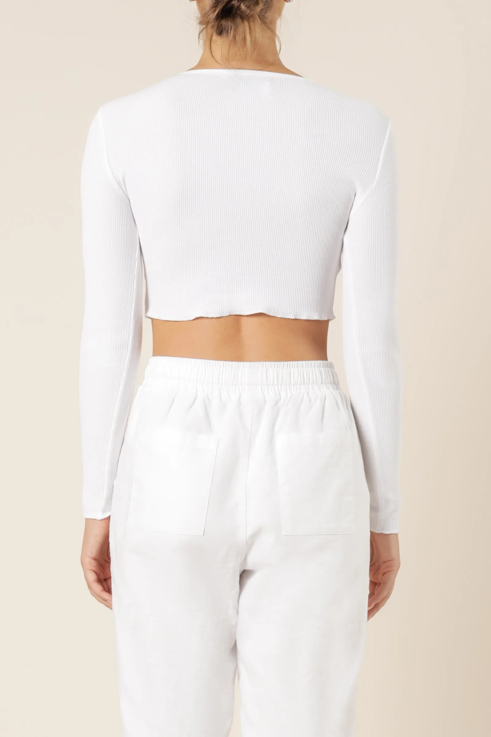 FRIDA LS HENLEY WAFFLE TOP sold by Nude Lucy product image thumbnail 4