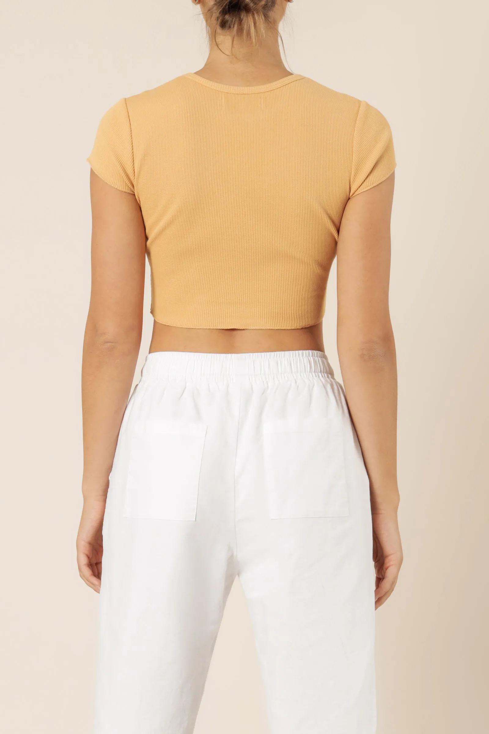 CAMERON BASIC WAFFLE TEE sold by Nude Lucy product image thumbnail 4