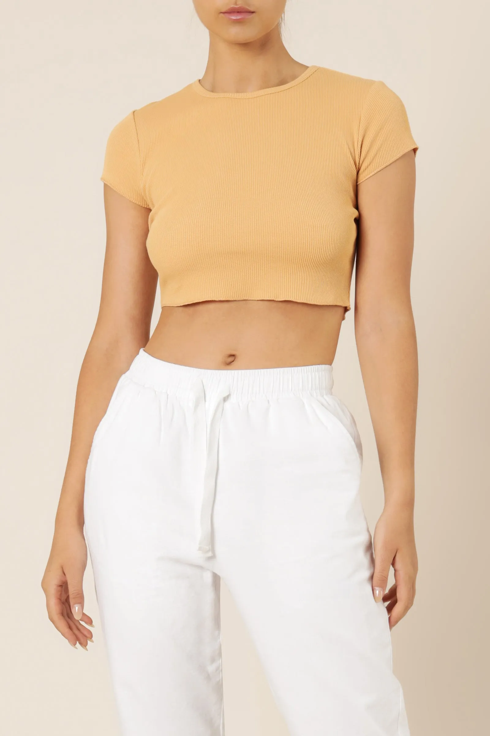 CAMERON BASIC WAFFLE TEE sold by Nude Lucy product image thumbnail 2