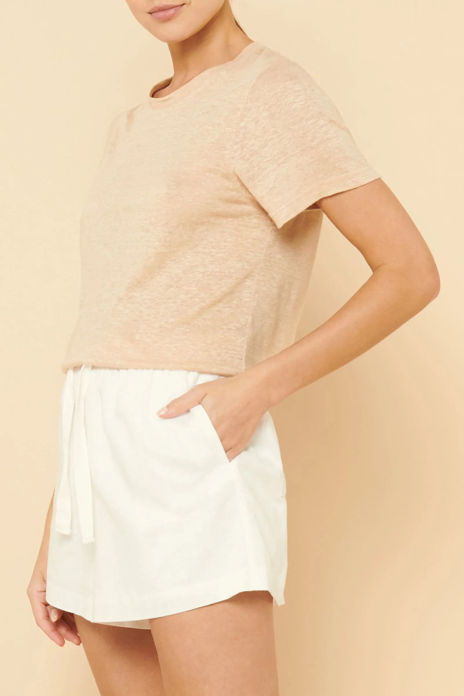 CLARA LINEN TEE sold by Nude Lucy product image thumbnail 3