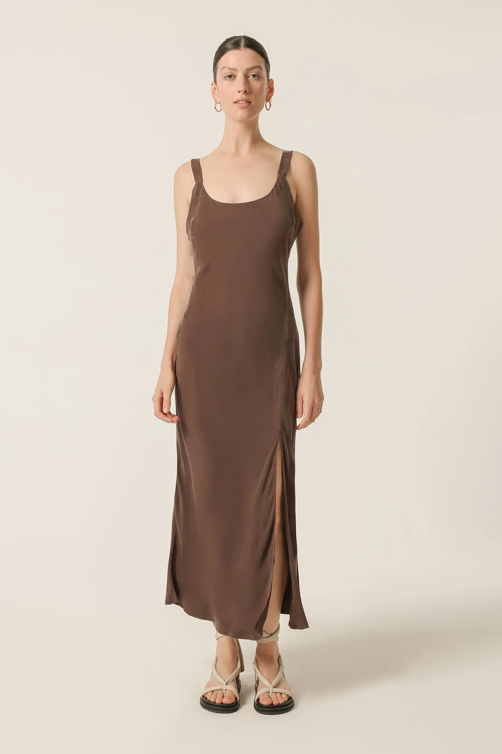 HARLOW CUPRO SLIP DRESS sold by Nude Lucy