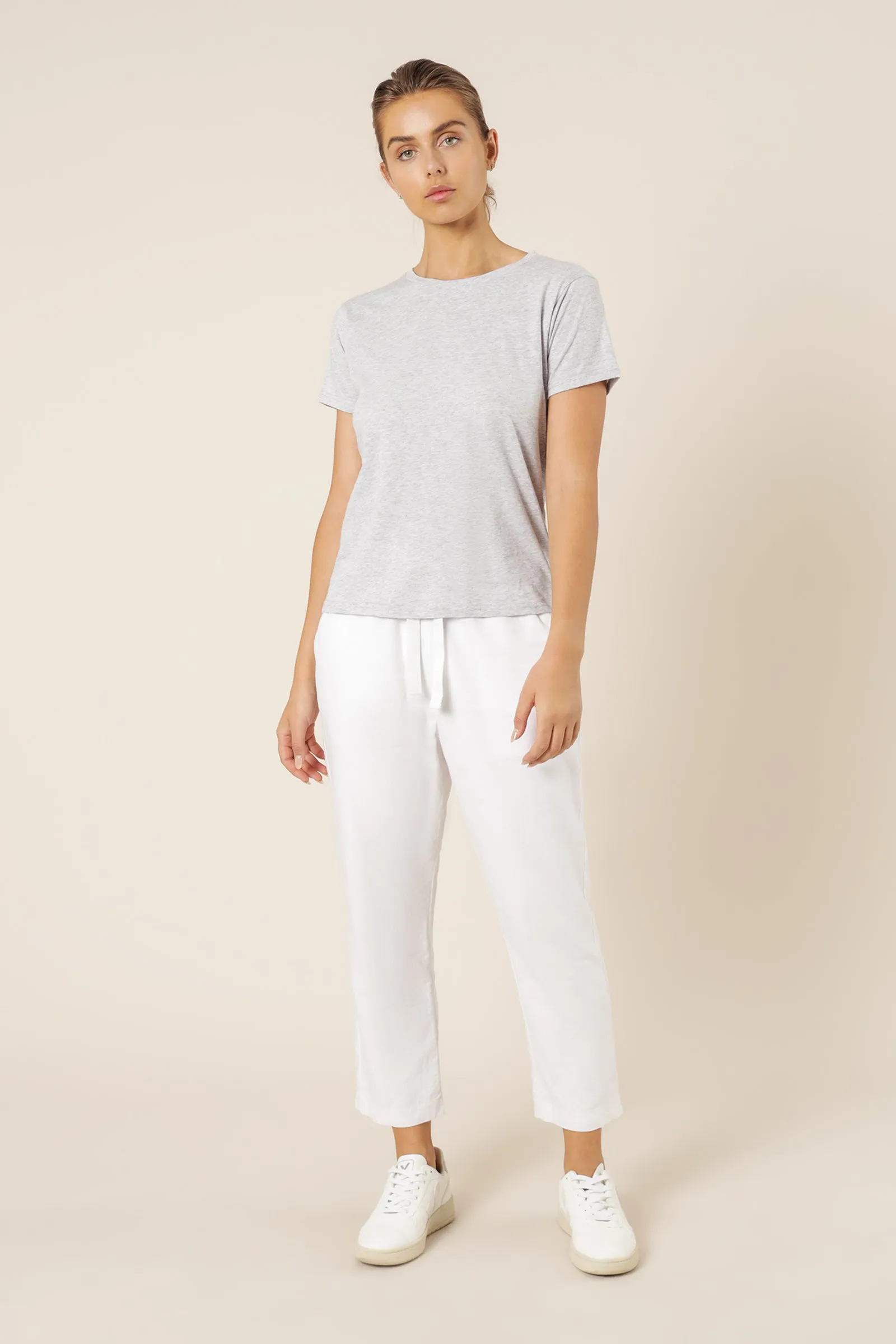 HARPER BASIC CREW NECK TEE sold by Nude Lucy