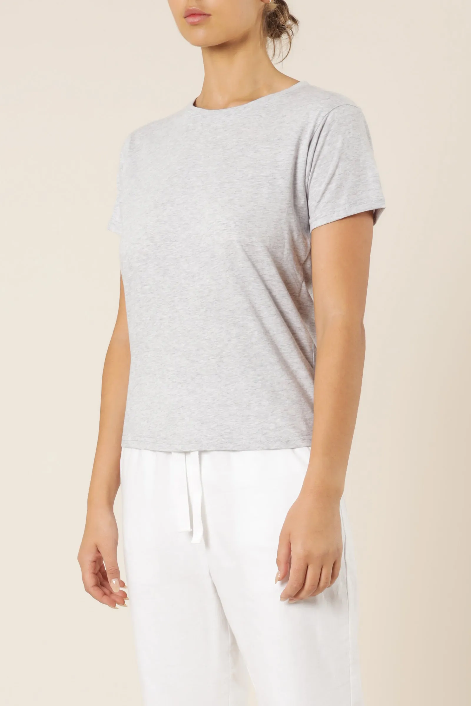 HARPER BASIC CREW NECK TEE sold by Nude Lucy product image thumbnail 3