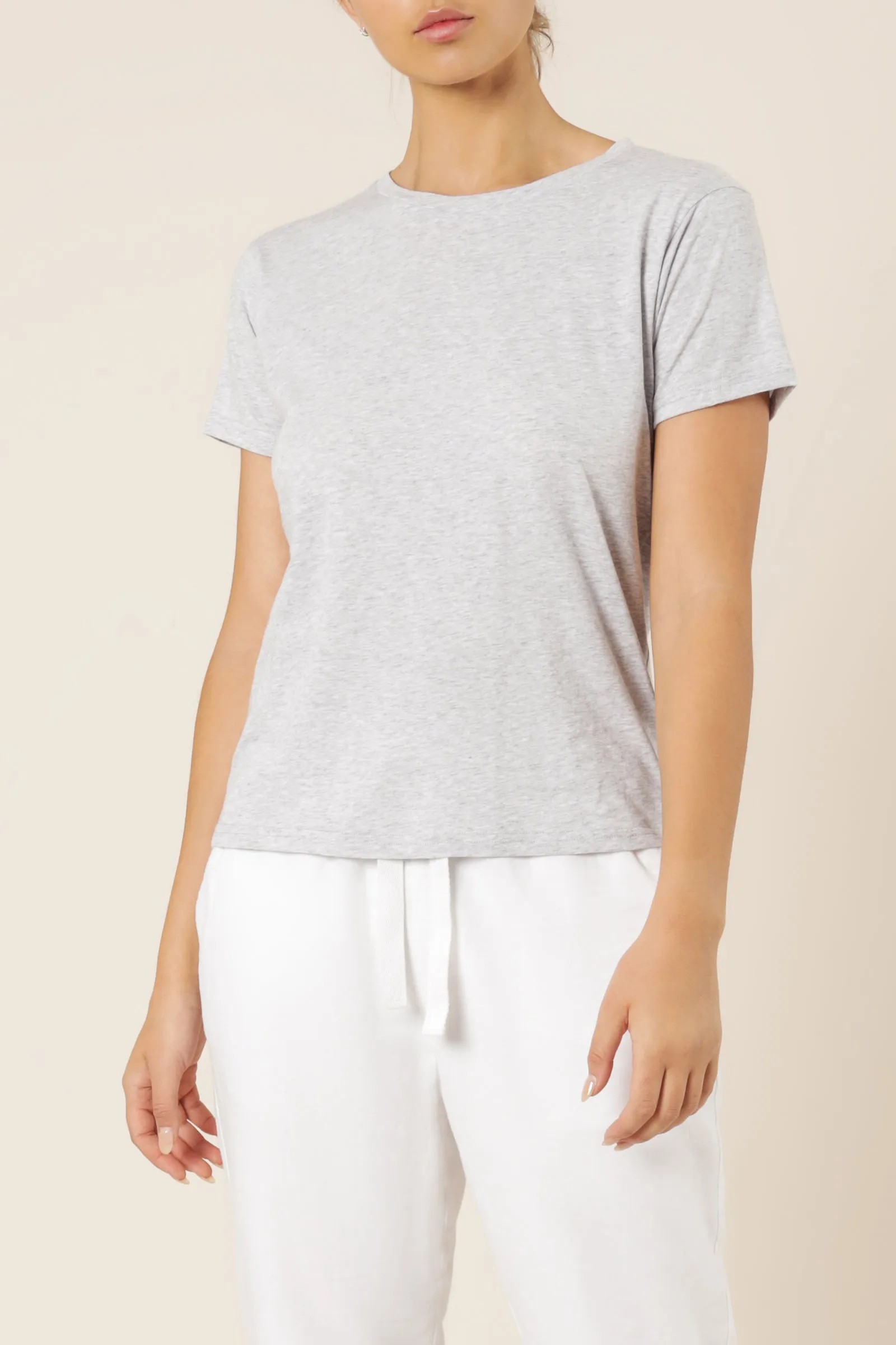 HARPER BASIC CREW NECK TEE sold by Nude Lucy product image thumbnail 2