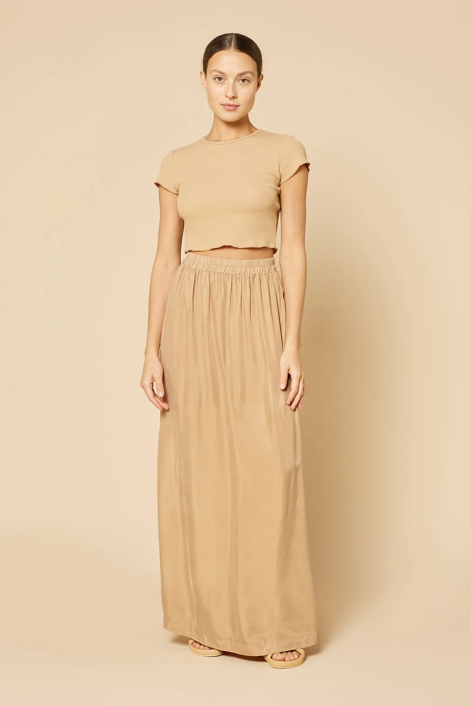 GIA CUPRO MAXI SKIRT sold by Nude Lucy