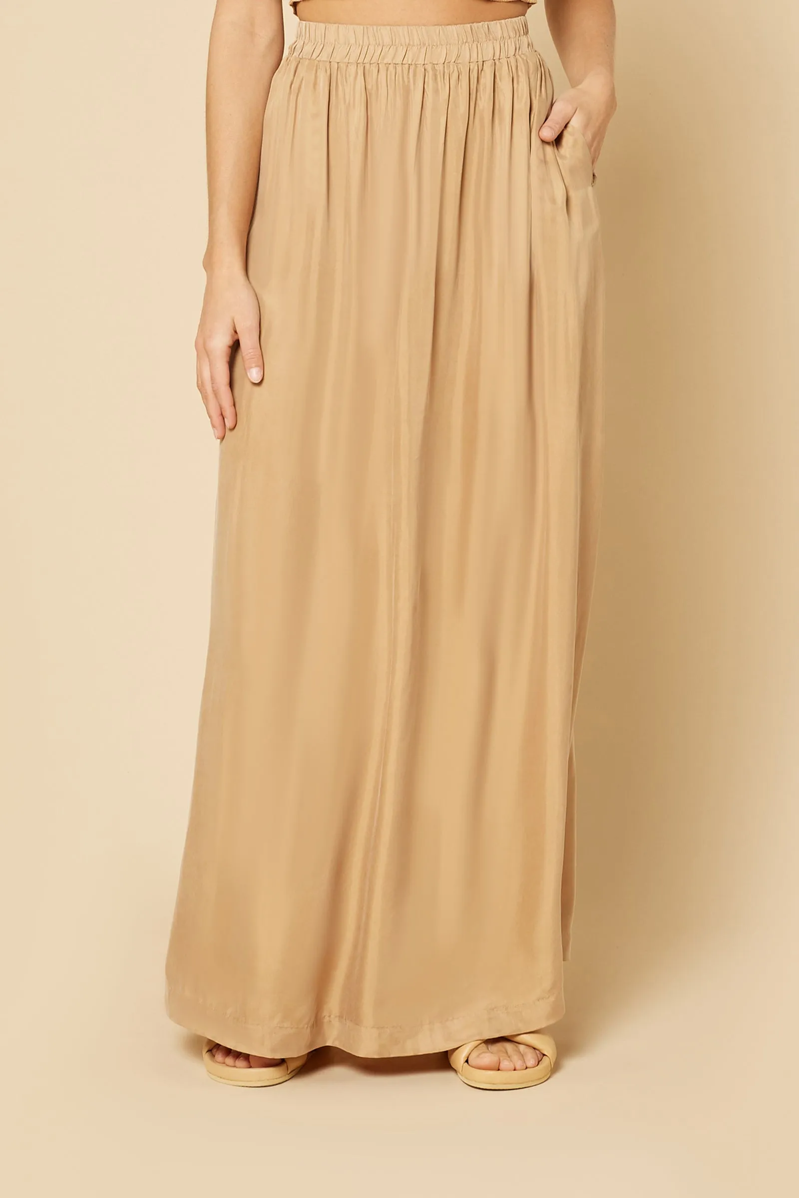 GIA CUPRO MAXI SKIRT sold by Nude Lucy product image thumbnail 2