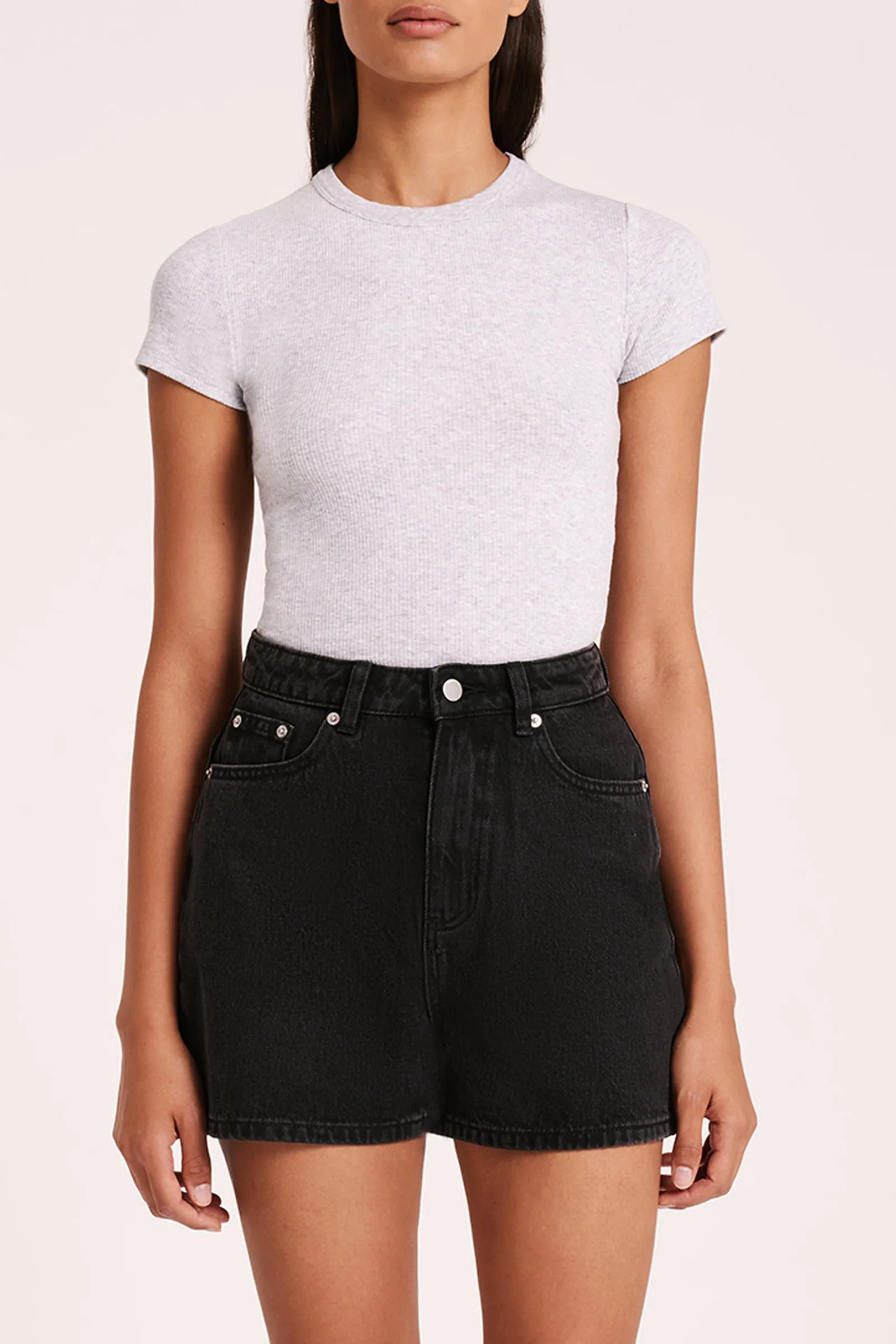 ORGANIC RIB SS TEE sold by Nude Lucy product image thumbnail 3