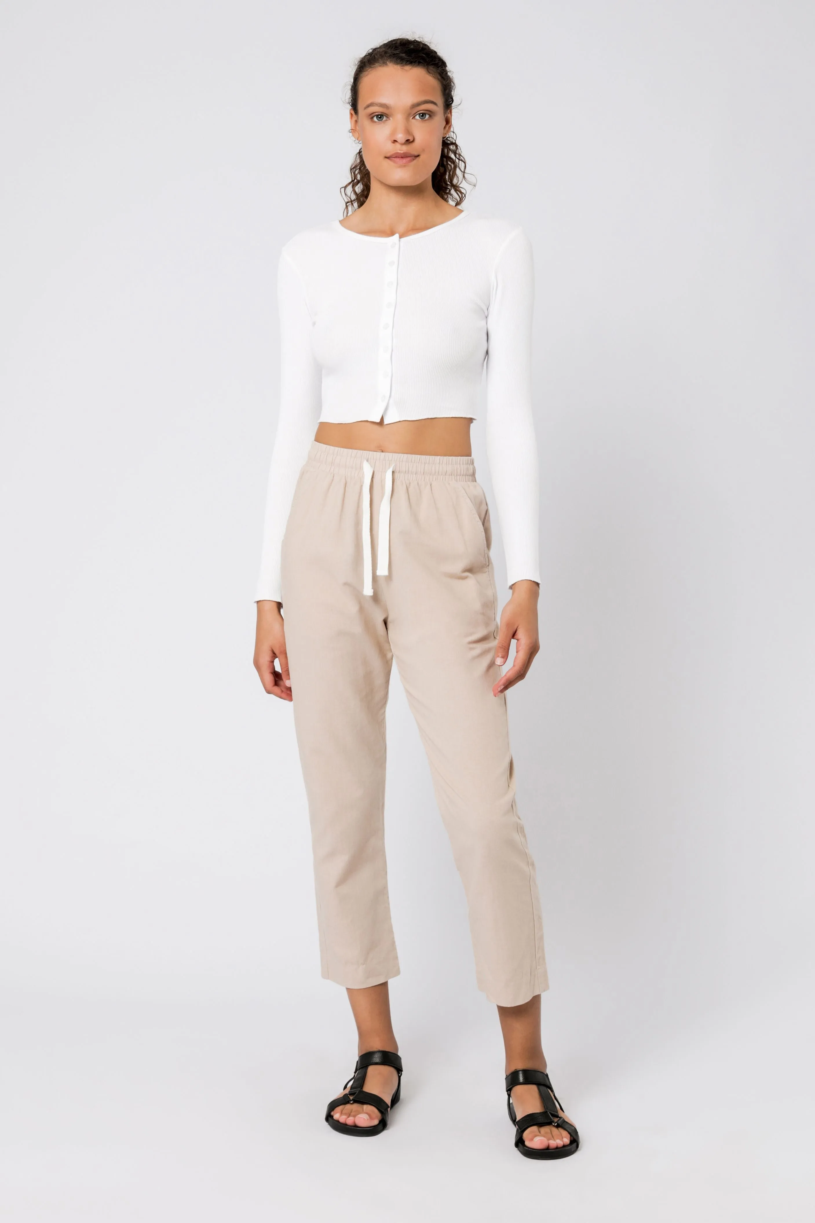 EDEN BUTTON FRONT WAFFLE TEE sold by Nude Lucy product image thumbnail 5