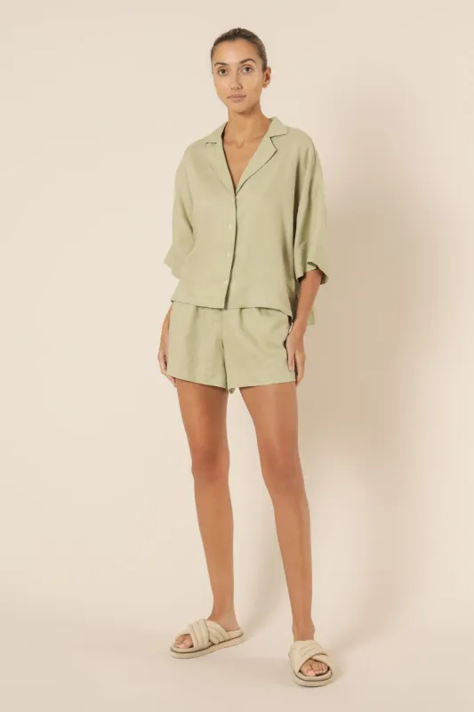 NUDE LINEN LOUNGE SHIRT sold by Nude Lucy