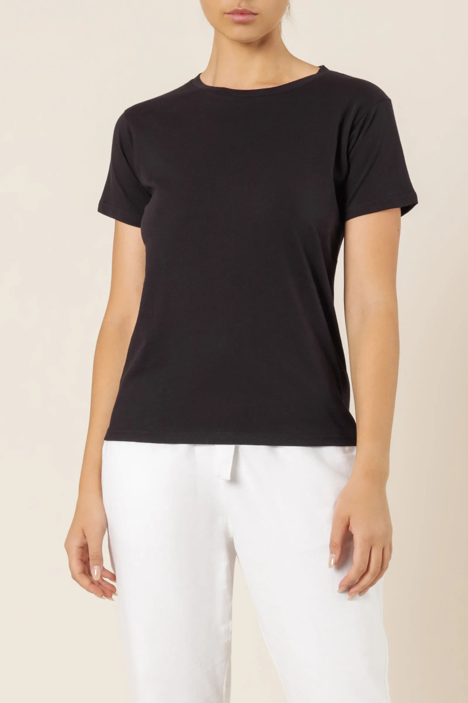 HARPER BASIC CREW NECK TEE sold by Nude Lucy product image thumbnail 2