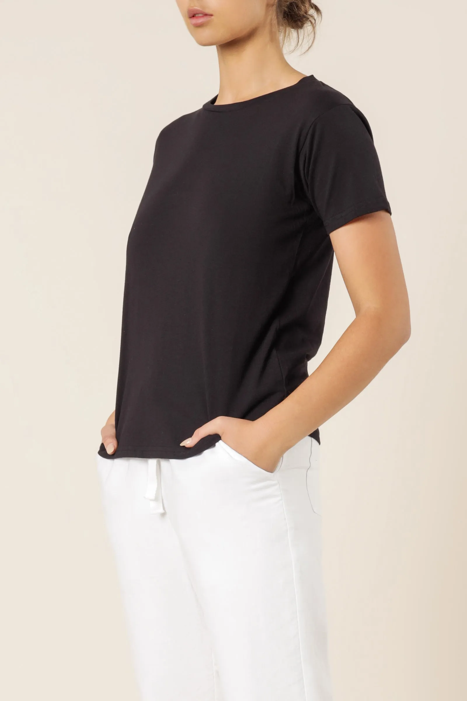 HARPER BASIC CREW NECK TEE sold by Nude Lucy product image thumbnail 3