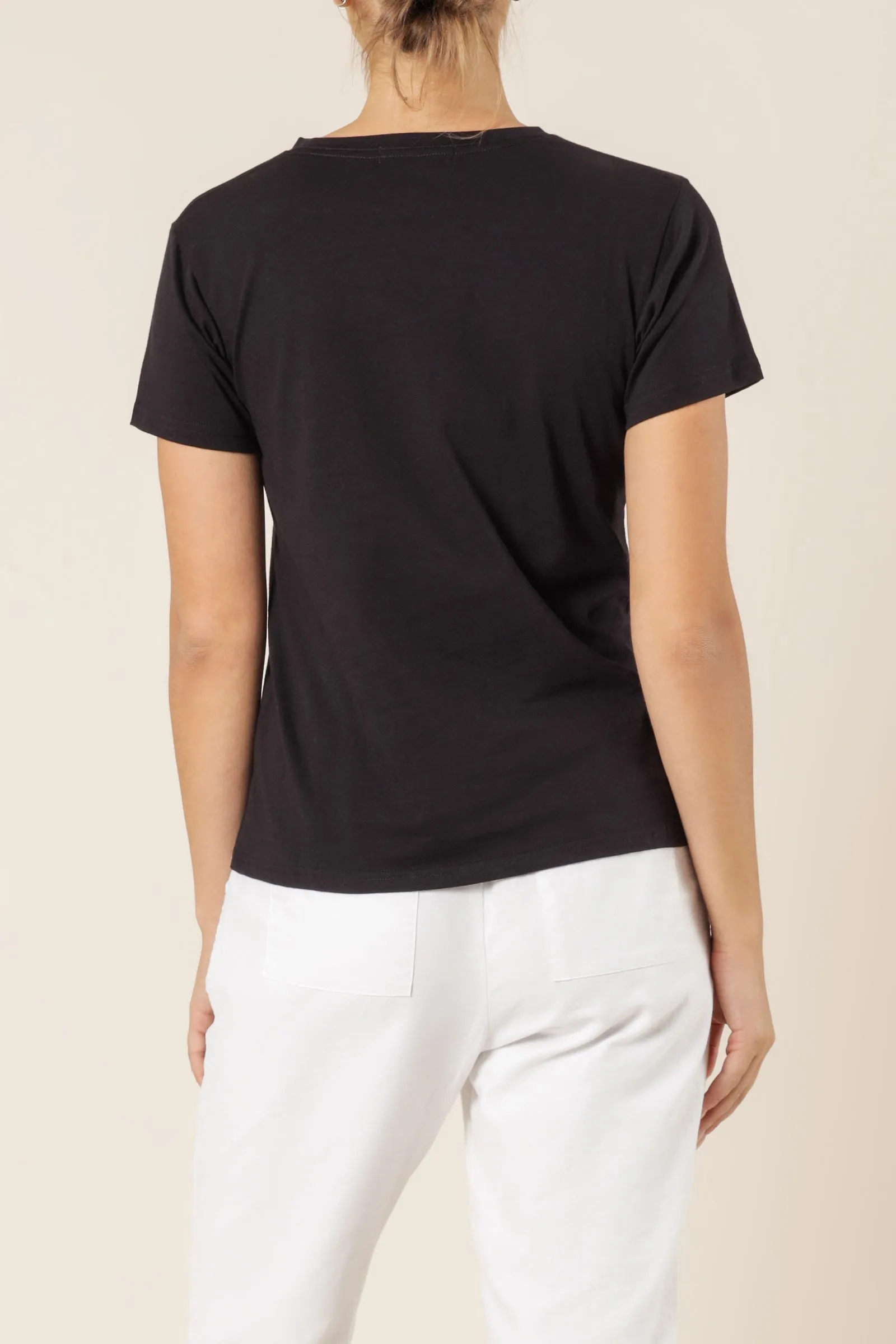 HARPER BASIC CREW NECK TEE sold by Nude Lucy product image thumbnail 4