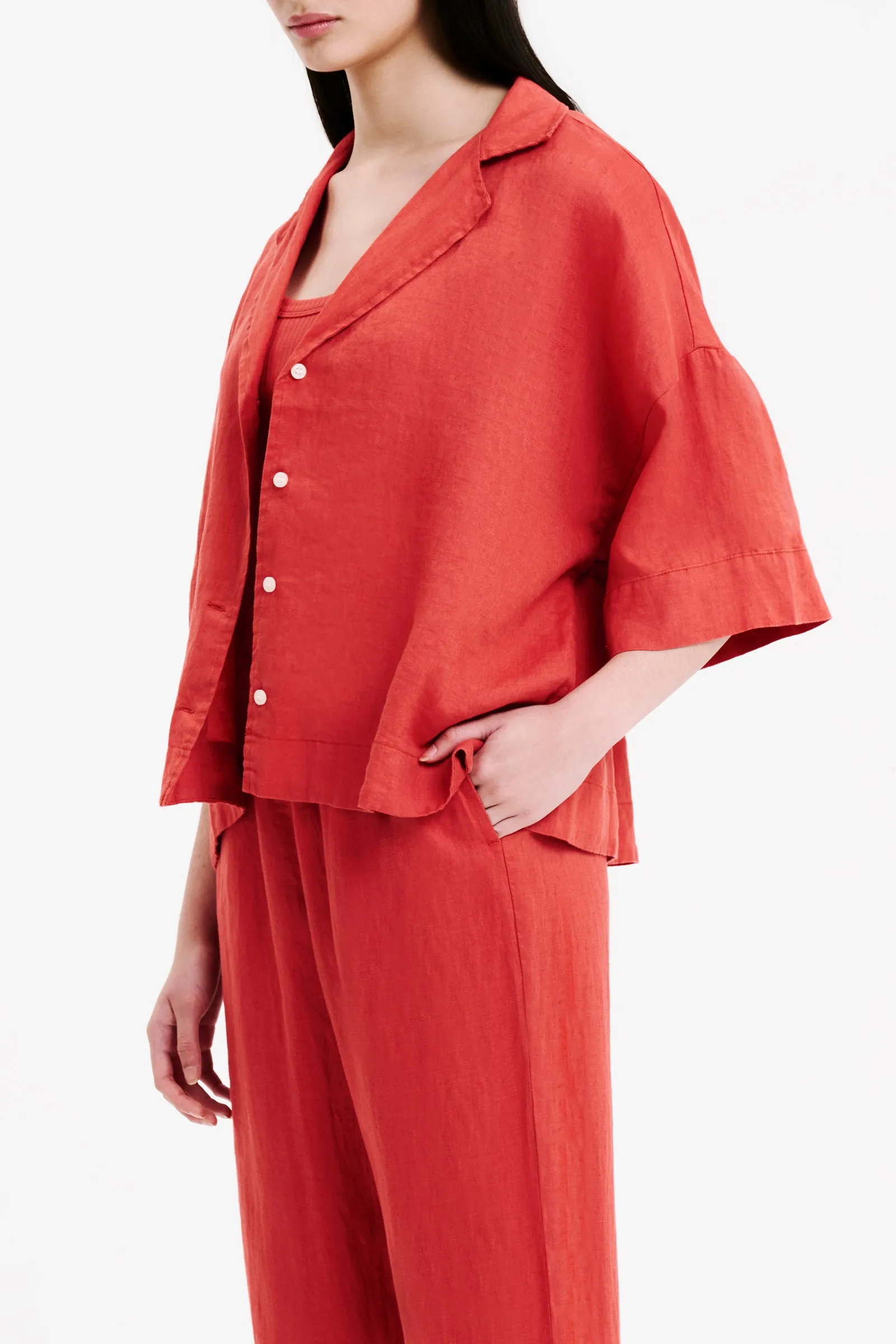 LOUNGE LINEN SHIRT sold by Nude Lucy product image thumbnail 3