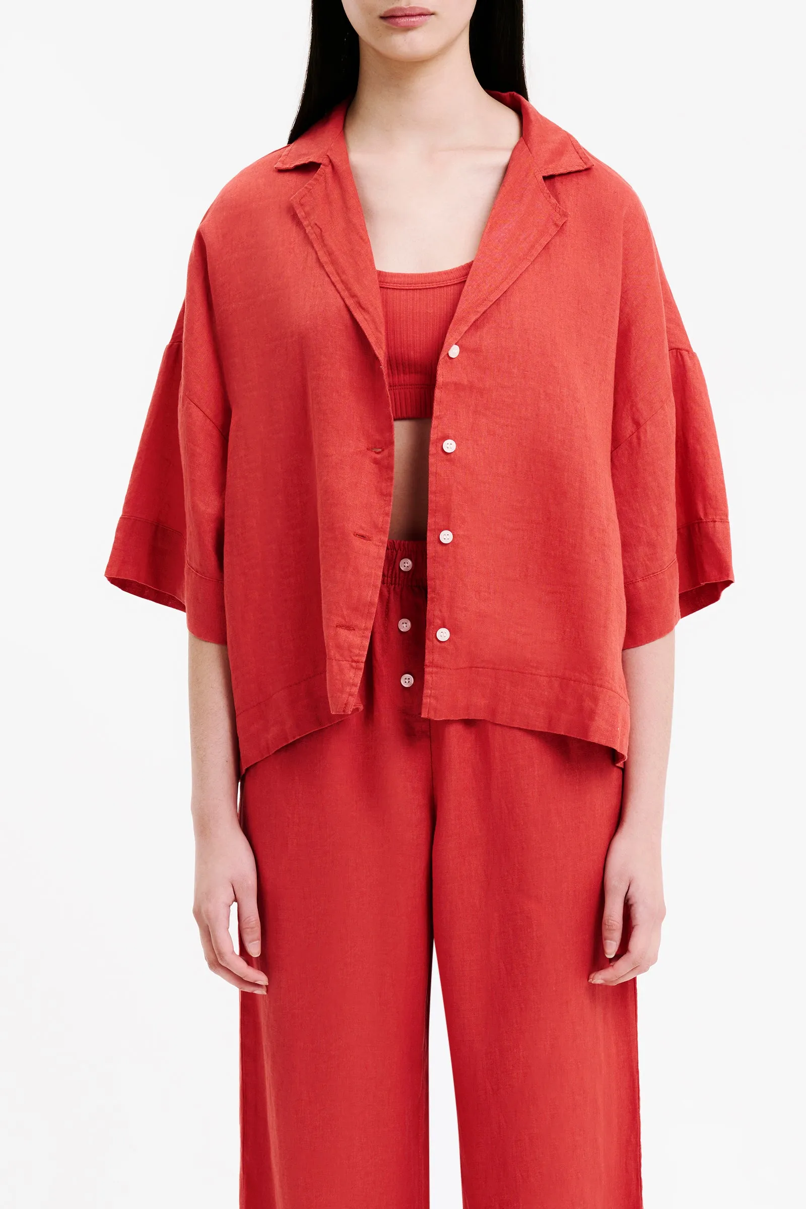 LOUNGE LINEN SHIRT sold by Nude Lucy product image thumbnail 2