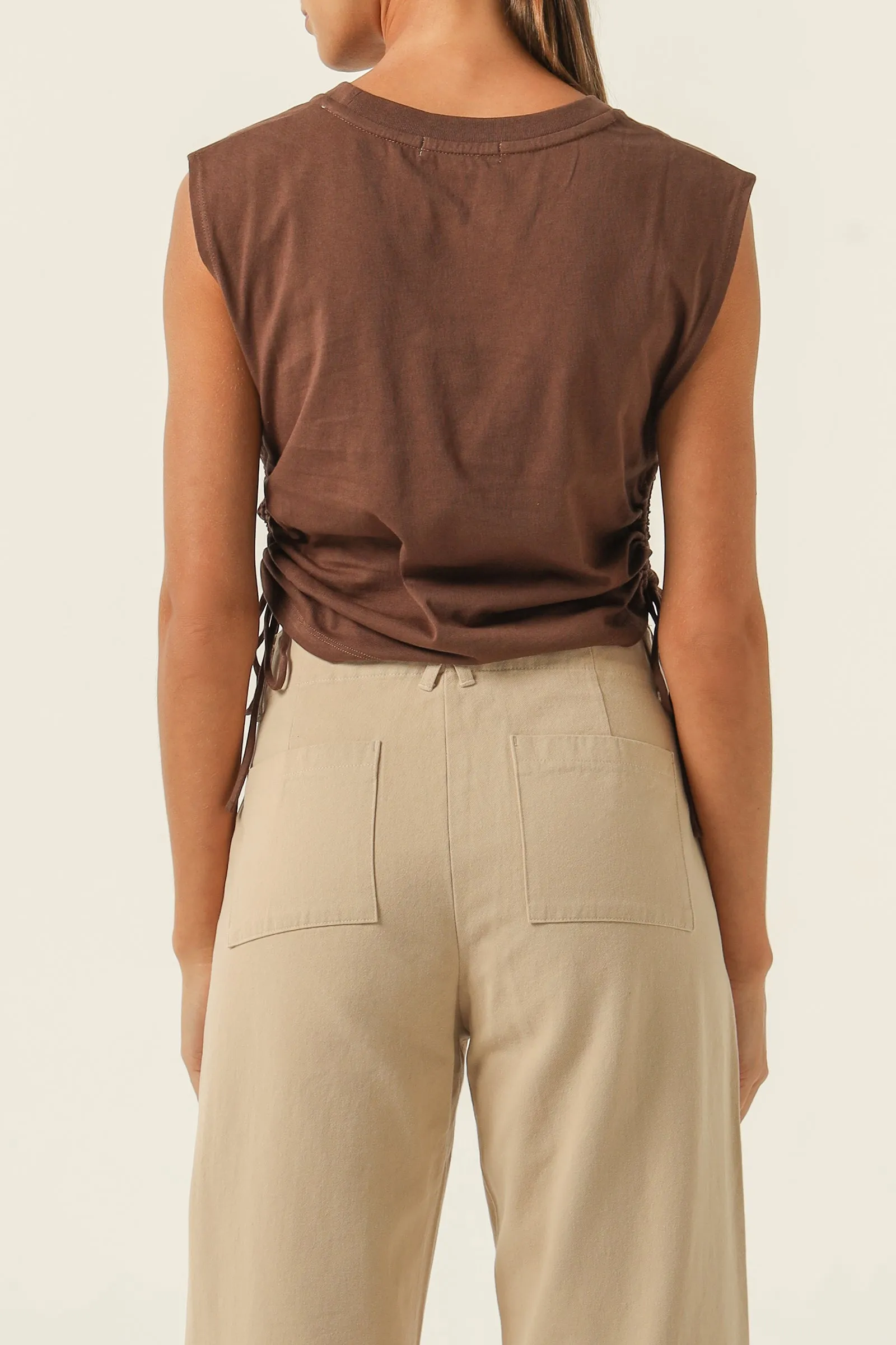 ROWAN ORGANIC DRAWSTRING TANK sold by Nude Lucy product image thumbnail 4