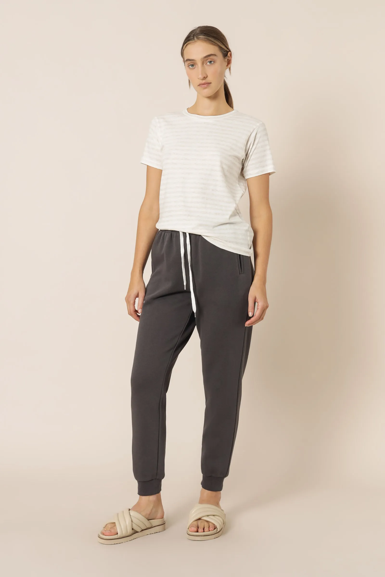 HARPER BASIC CREW NECK TEE sold by Nude Lucy