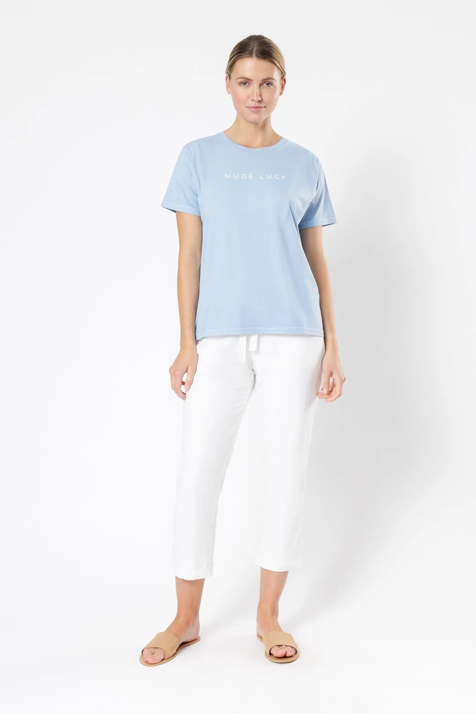 NUDE LUCY WASHED SLOGAN TEE sold by Nude Lucy