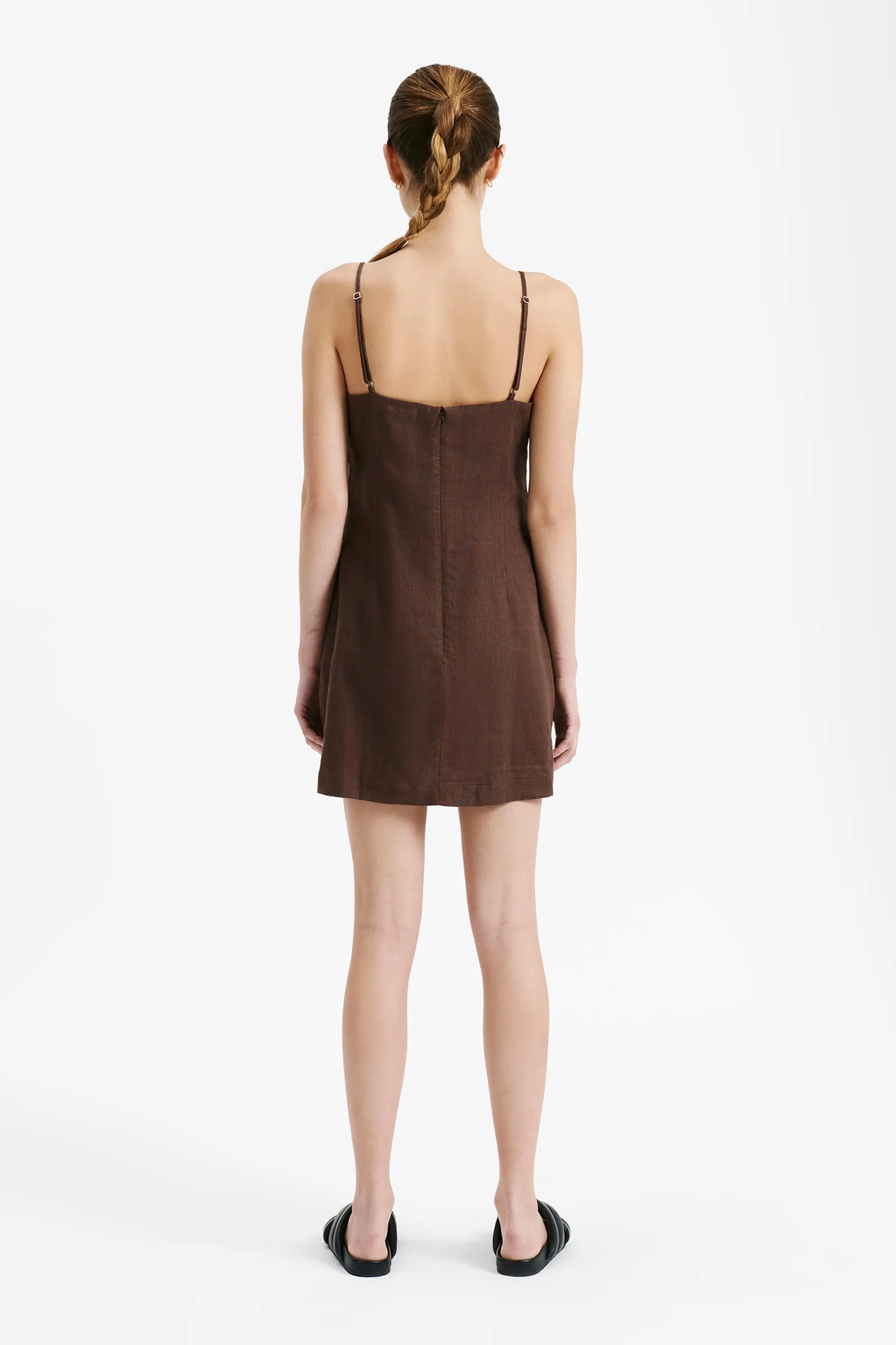 RYNN LINEN MINI DRESS sold by Nude Lucy product image thumbnail 4
