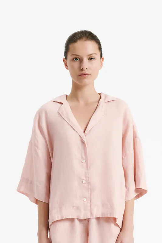 NUDE LINEN LOUNGE SHIRT sold by Nude Lucy