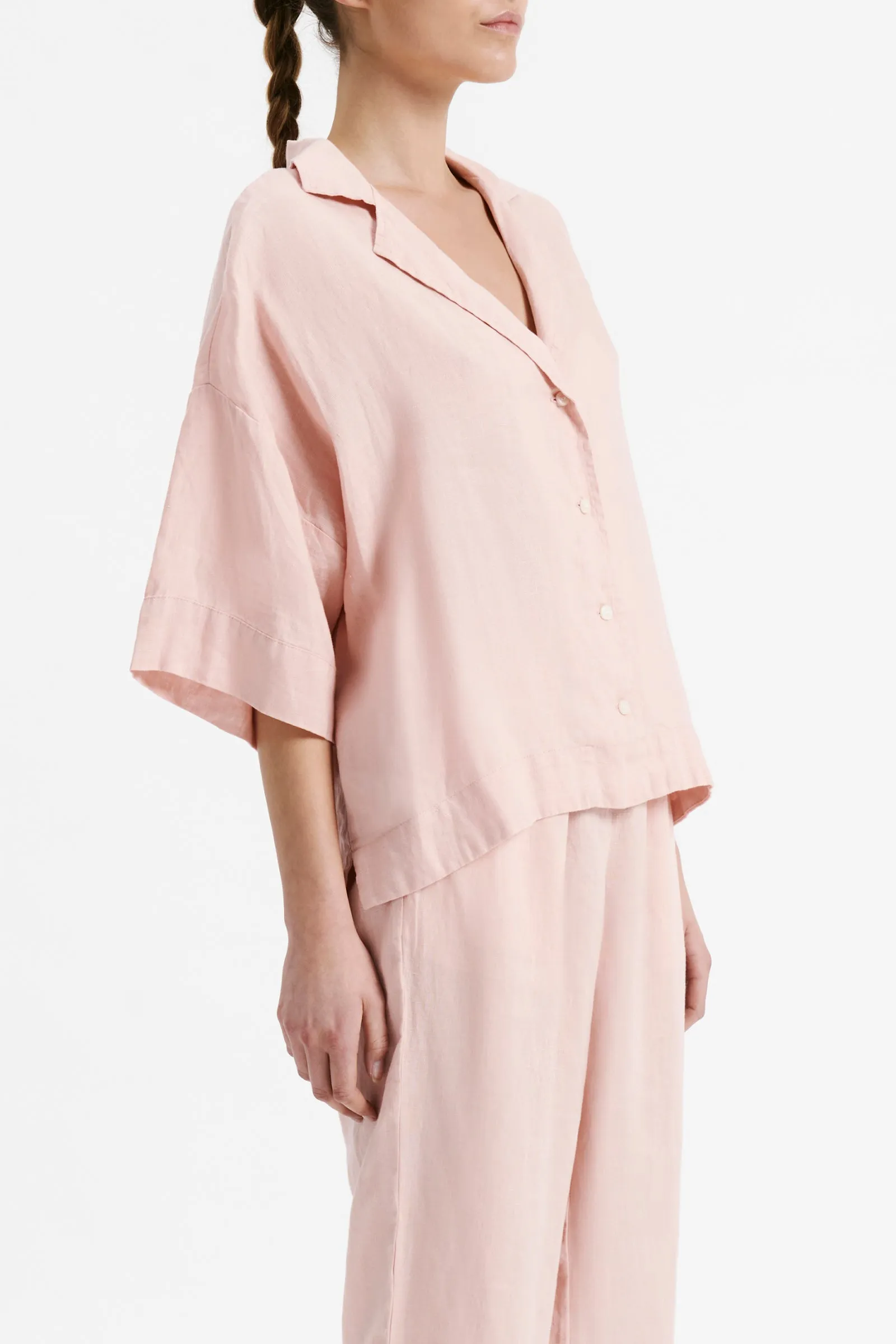 NUDE LINEN LOUNGE SHIRT sold by Nude Lucy product image thumbnail 5