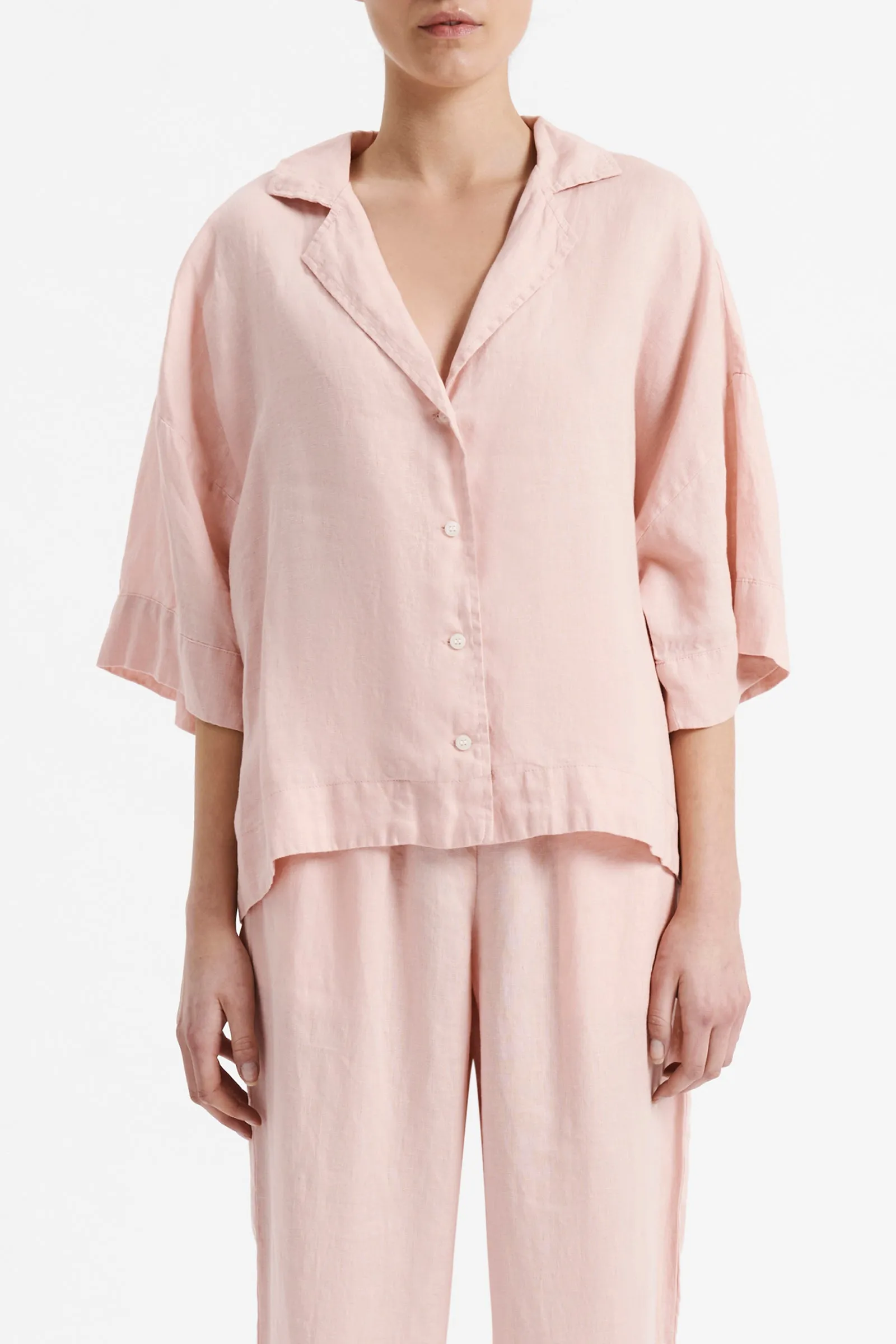 NUDE LINEN LOUNGE SHIRT sold by Nude Lucy product image thumbnail 4