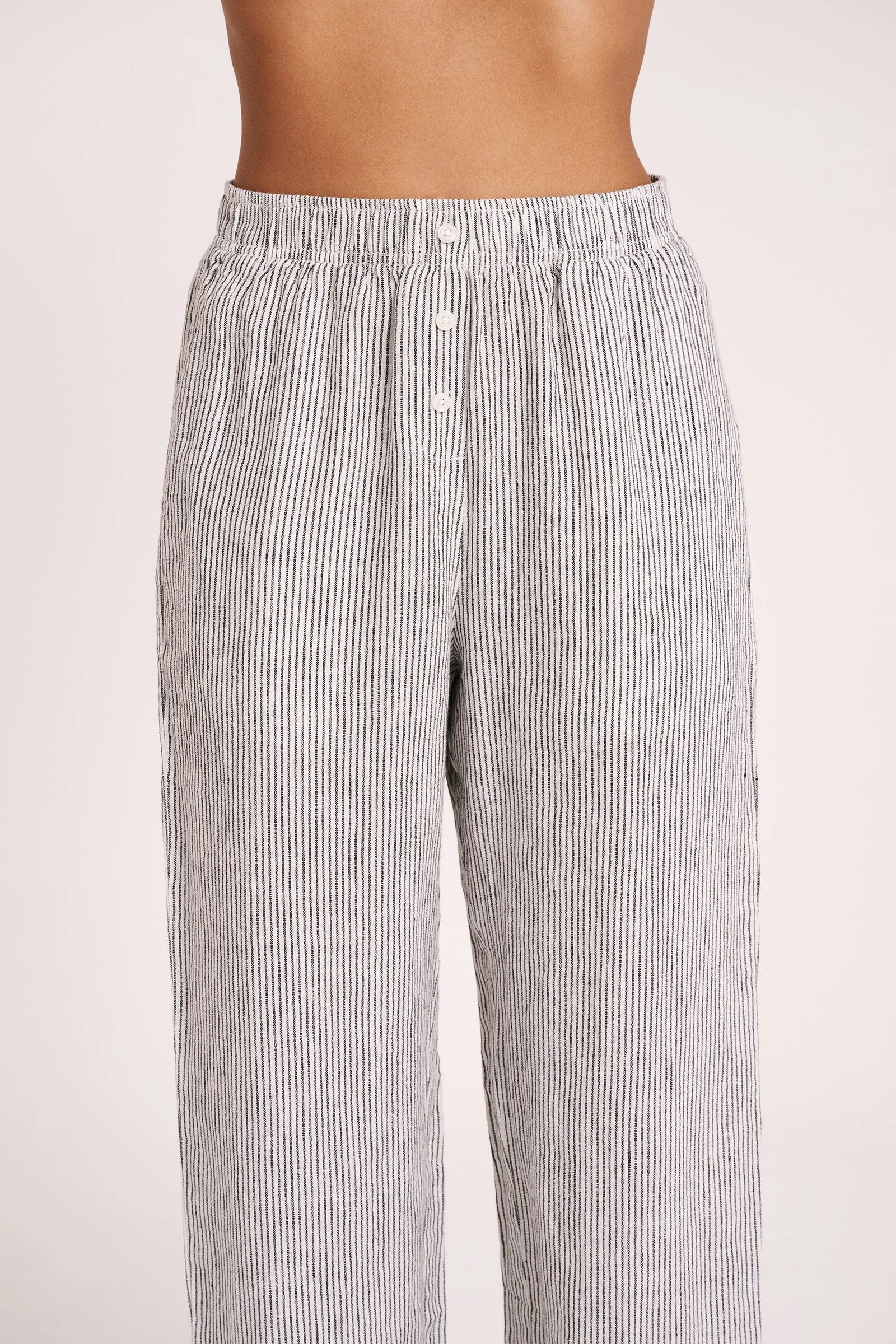 LOUNGE STRIPE LINEN PANT sold by Nude Lucy product image thumbnail 5