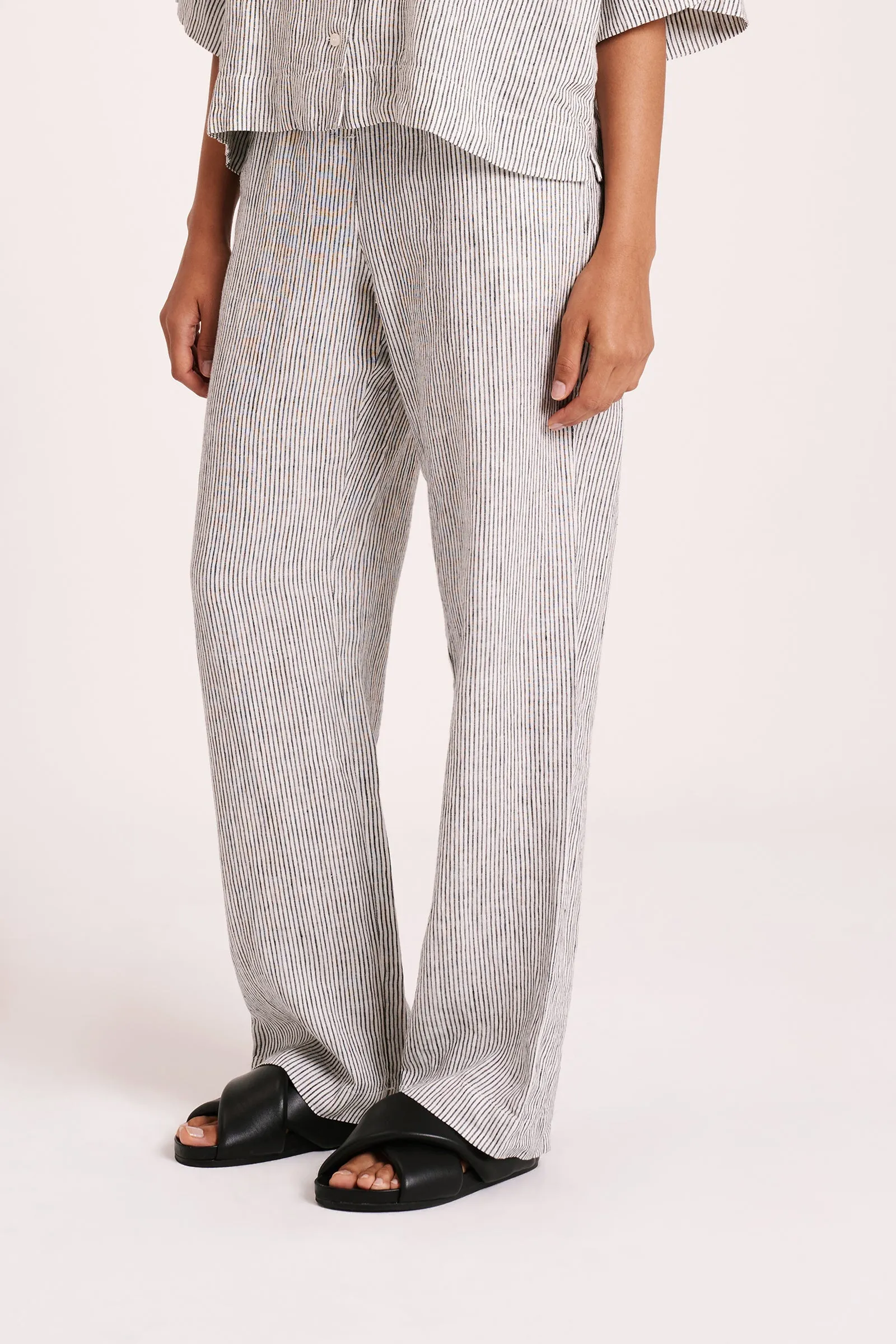 LOUNGE STRIPE LINEN PANT sold by Nude Lucy product image thumbnail 3