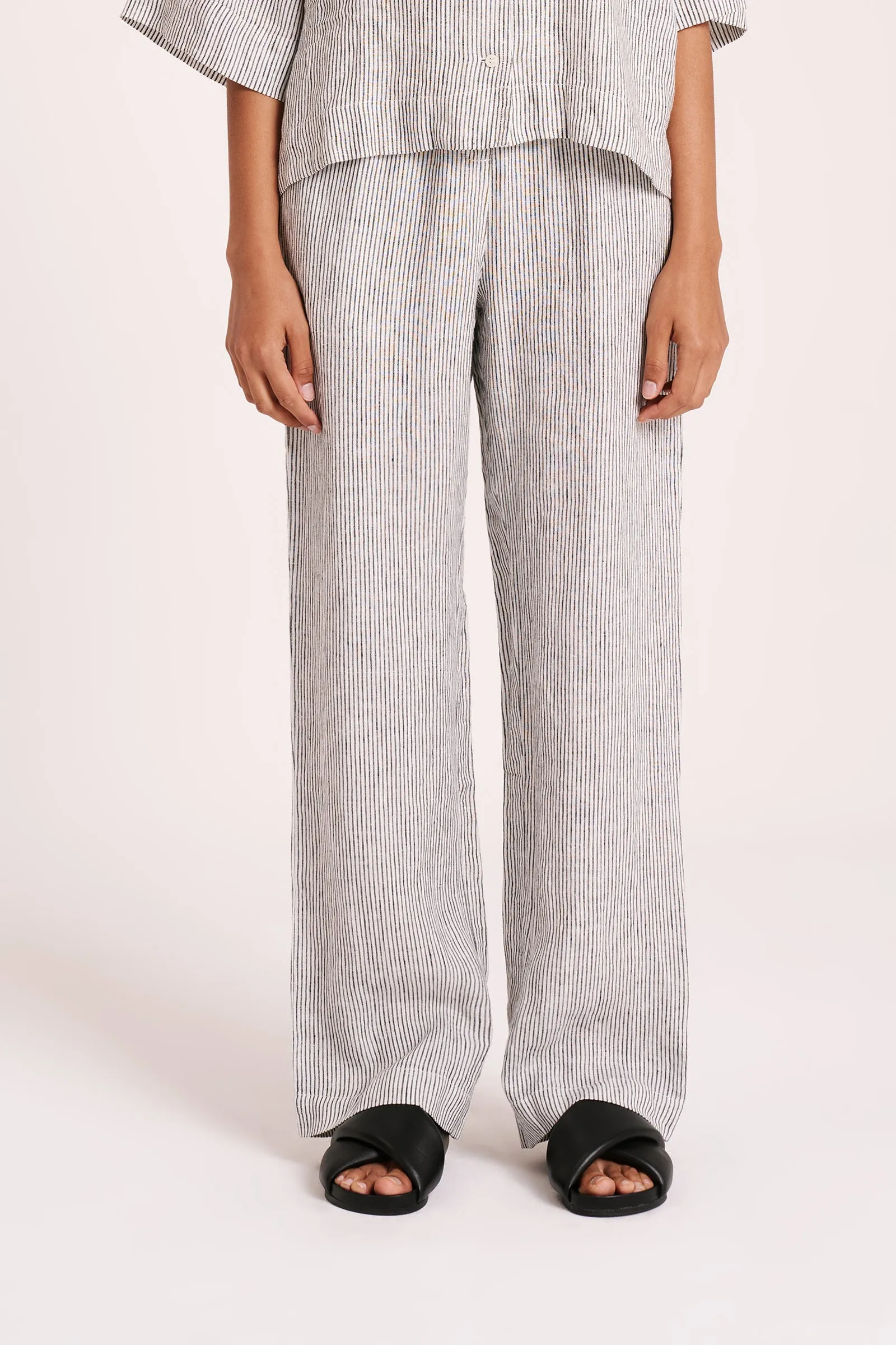 LOUNGE STRIPE LINEN PANT sold by Nude Lucy product image thumbnail 2