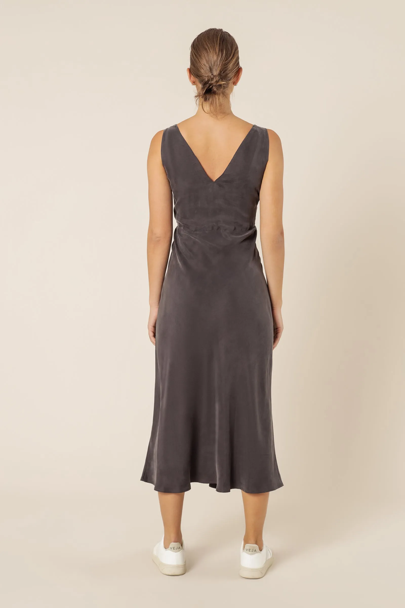 REESE CUPRO V NECK MIDI DRESS sold by Nude Lucy product image thumbnail 3
