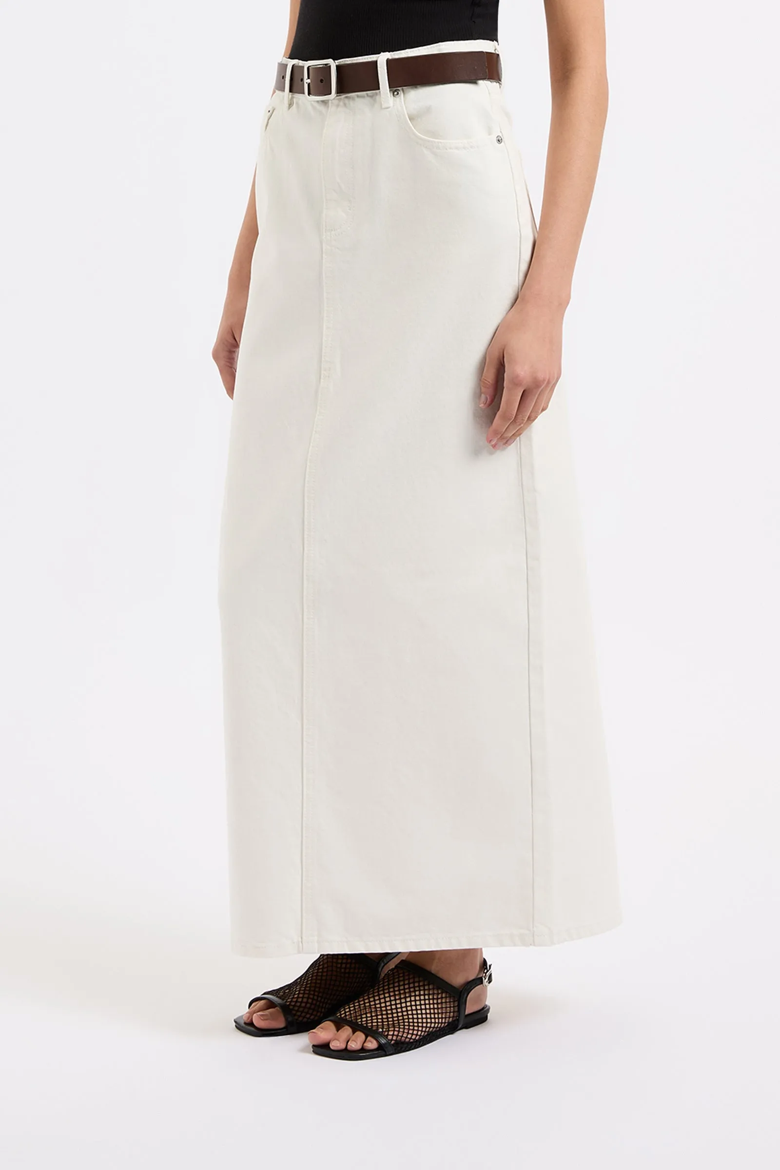 ORGANIC DENIM MAXI SKIRT sold by Nude Lucy product image thumbnail 3