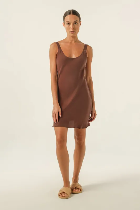 HARLOW CUPRO MINI DRESS sold by Nude Lucy