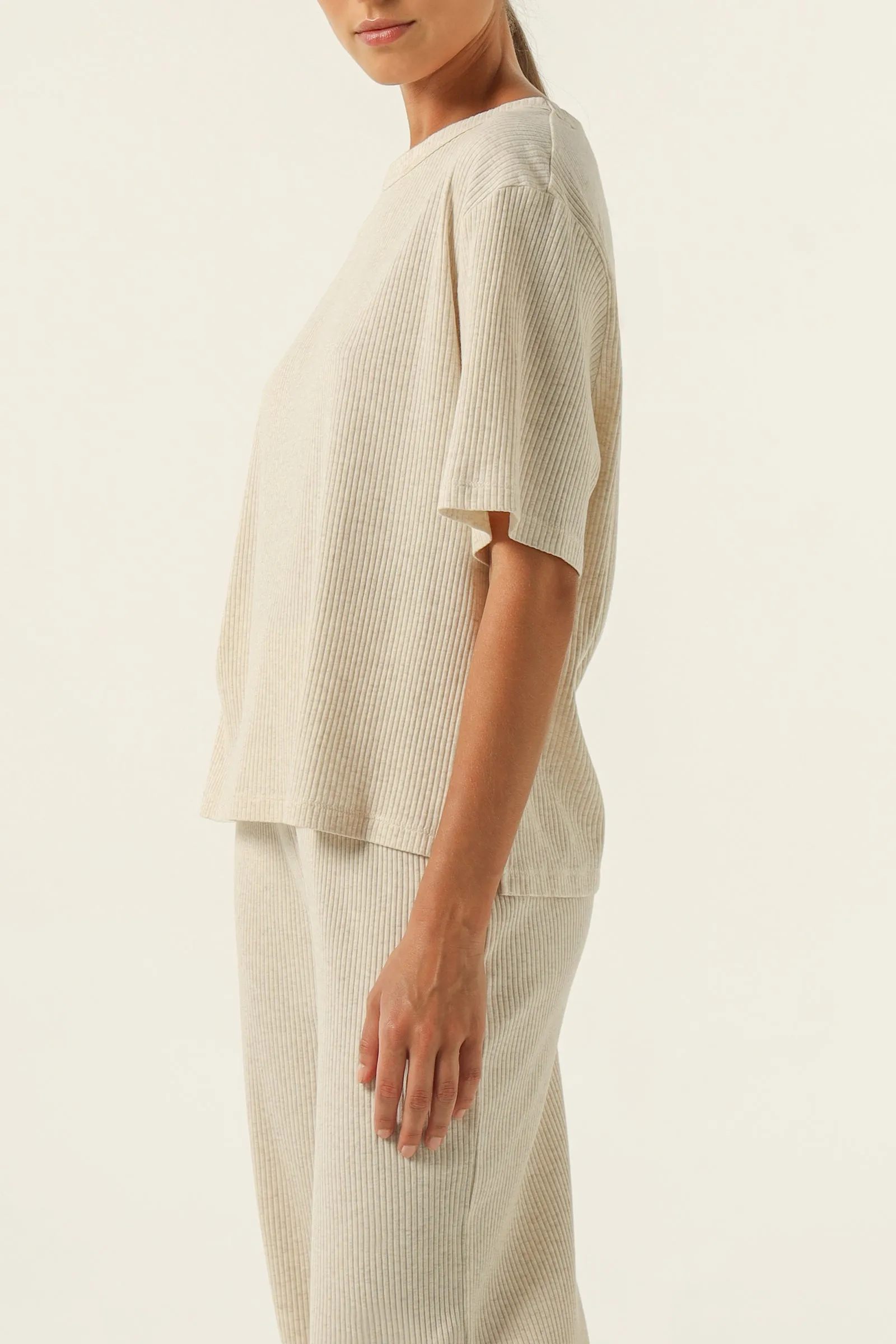 NUDE LOUNGE RIBBED TEE sold by Nude Lucy product image thumbnail 3
