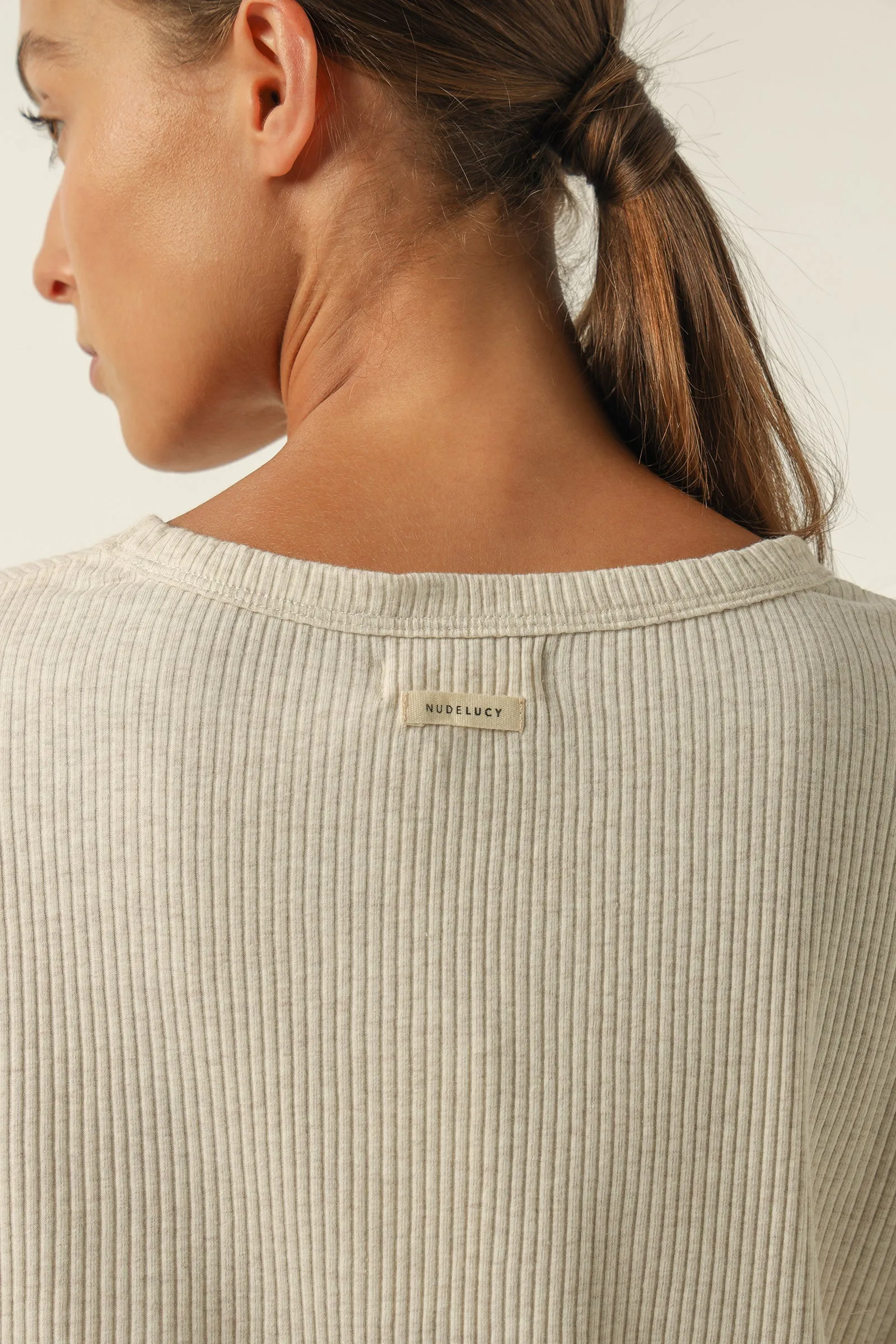 NUDE LOUNGE RIBBED TEE sold by Nude Lucy product image thumbnail 5