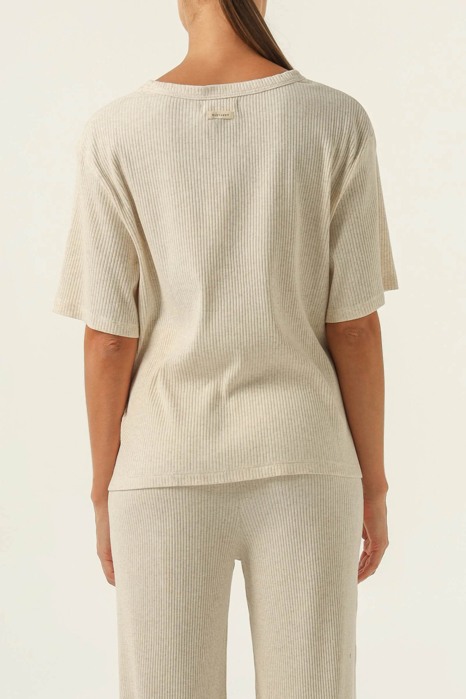 NUDE LOUNGE RIBBED TEE sold by Nude Lucy product image thumbnail 4