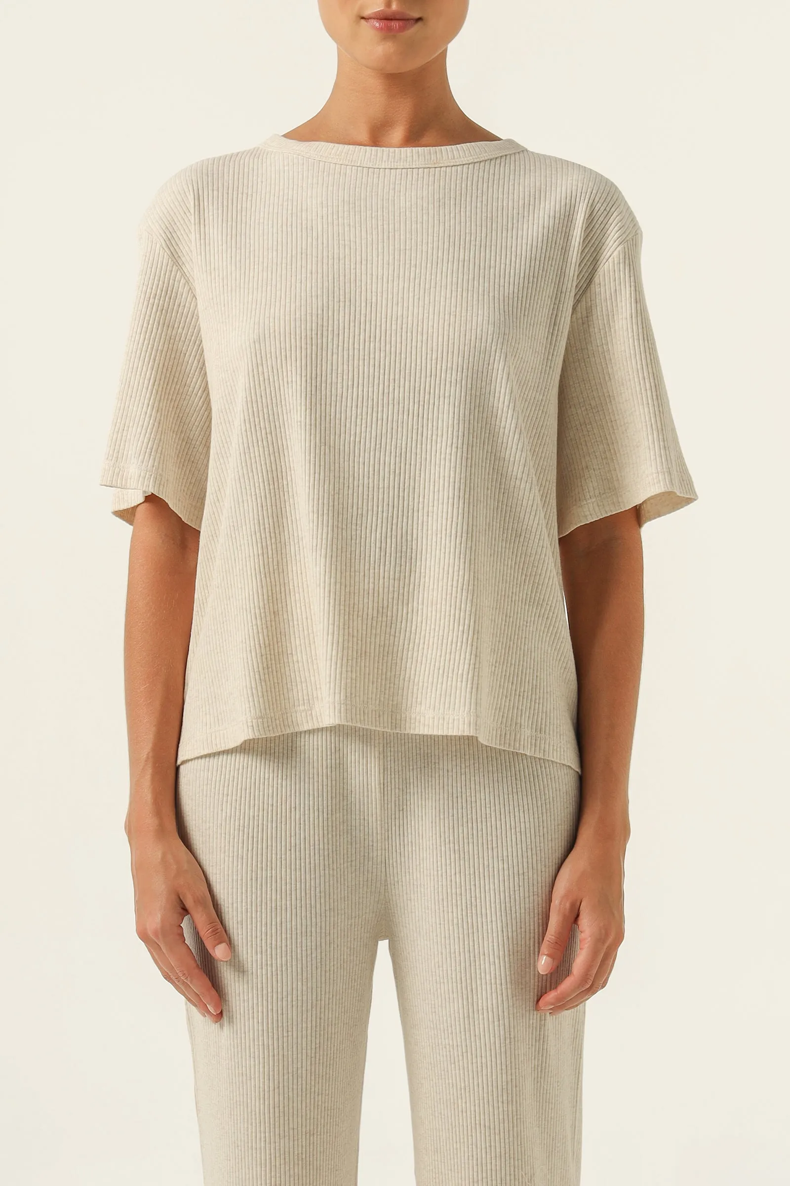 NUDE LOUNGE RIBBED TEE sold by Nude Lucy product image thumbnail 2